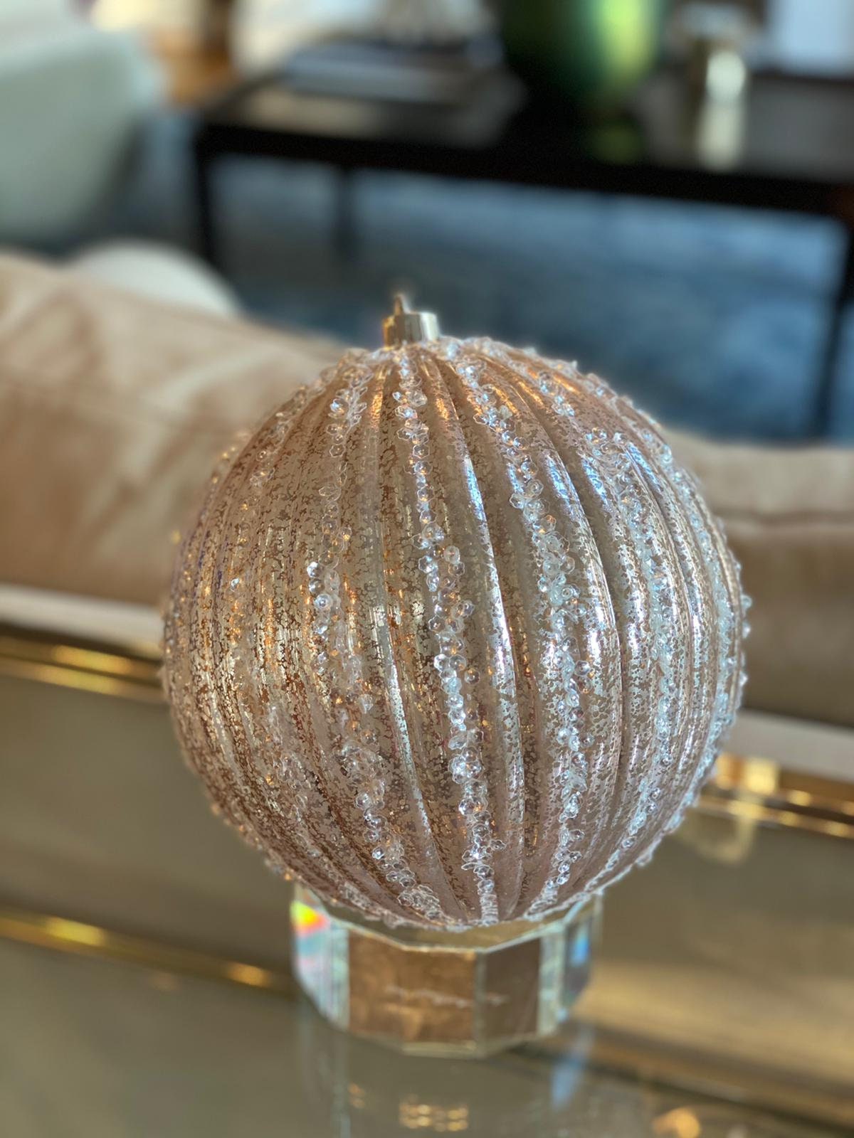 120mm vp seqn mercury ball ornament set of 2 blush box