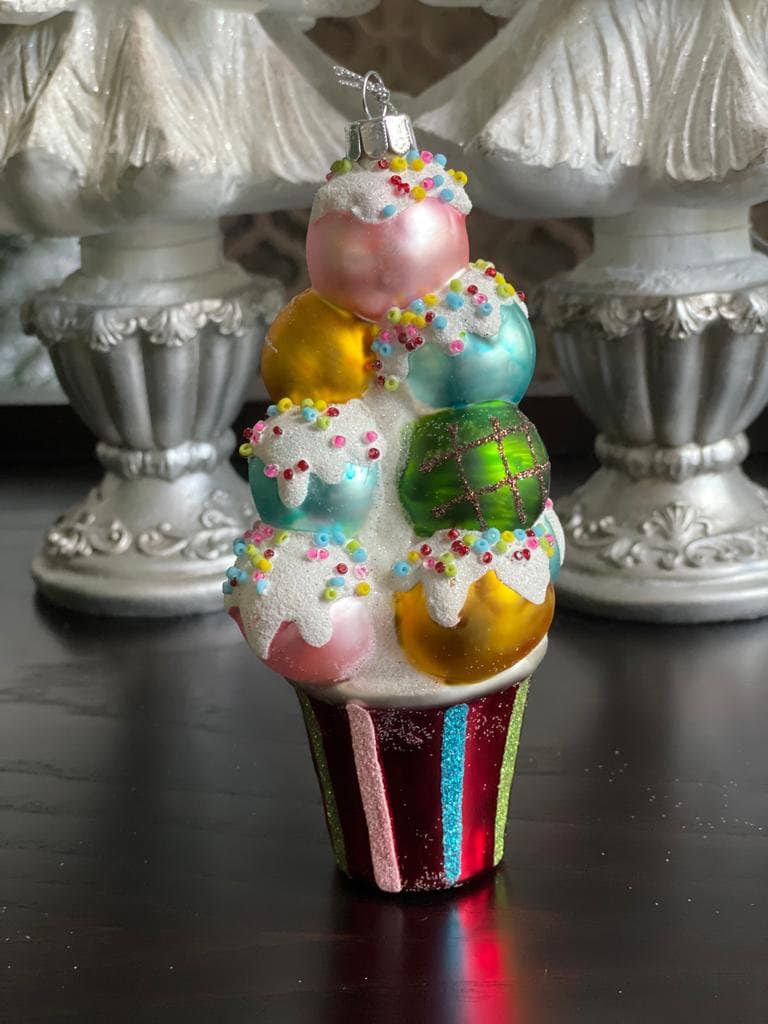 6.75" Ice Cream Glass Ornament*