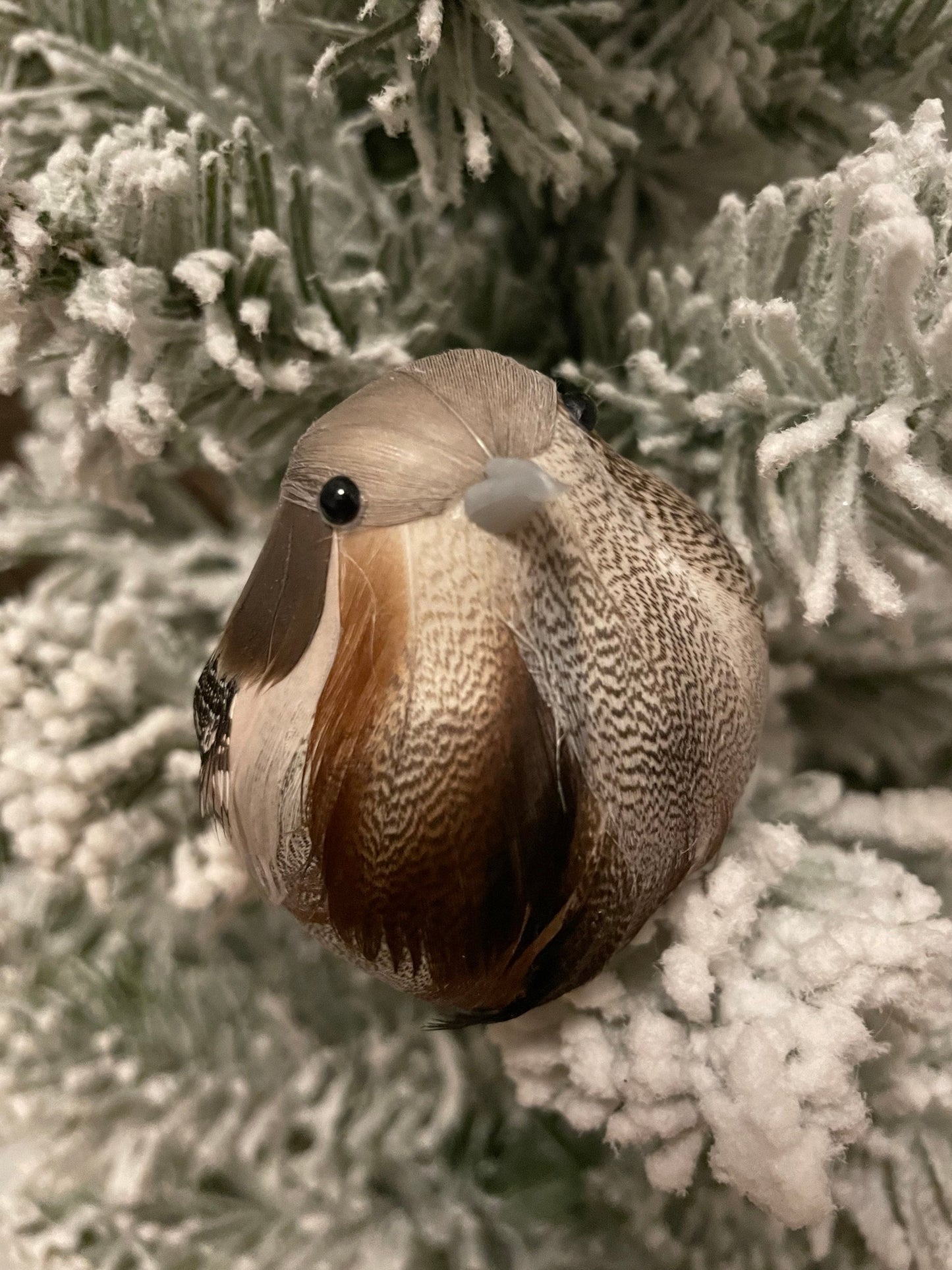 4” Pair of bird ornaments.