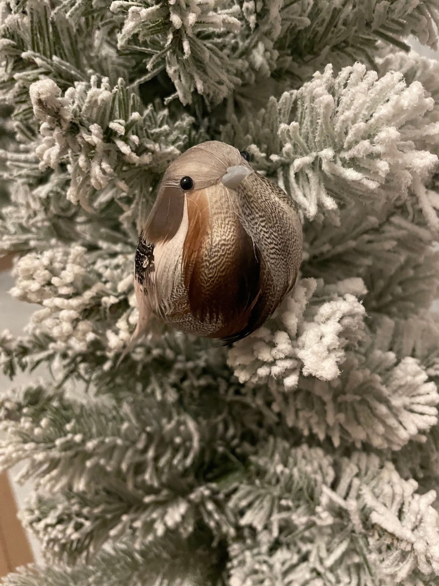 4” Pair of bird ornaments.