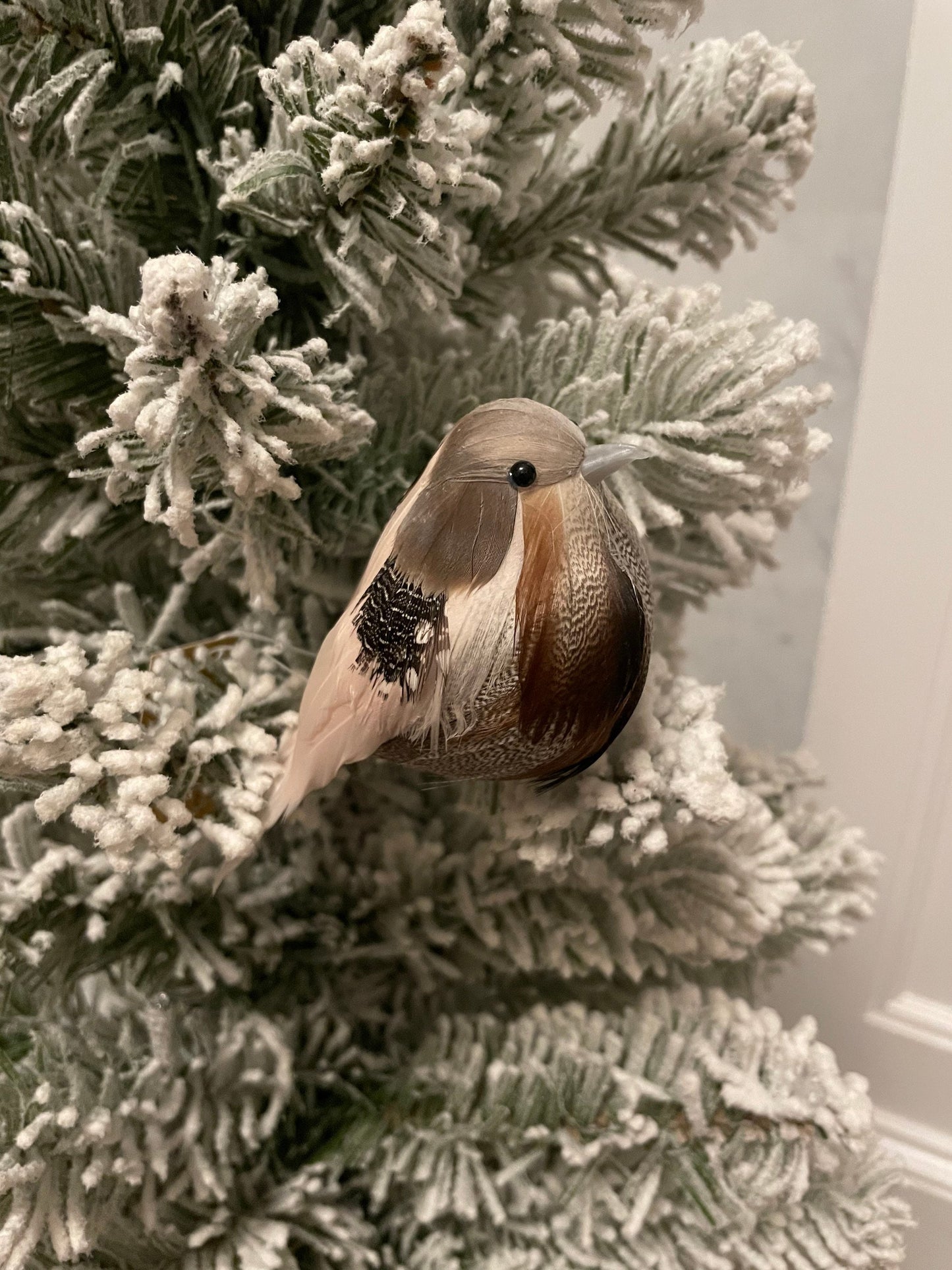 4” Pair of bird ornaments.