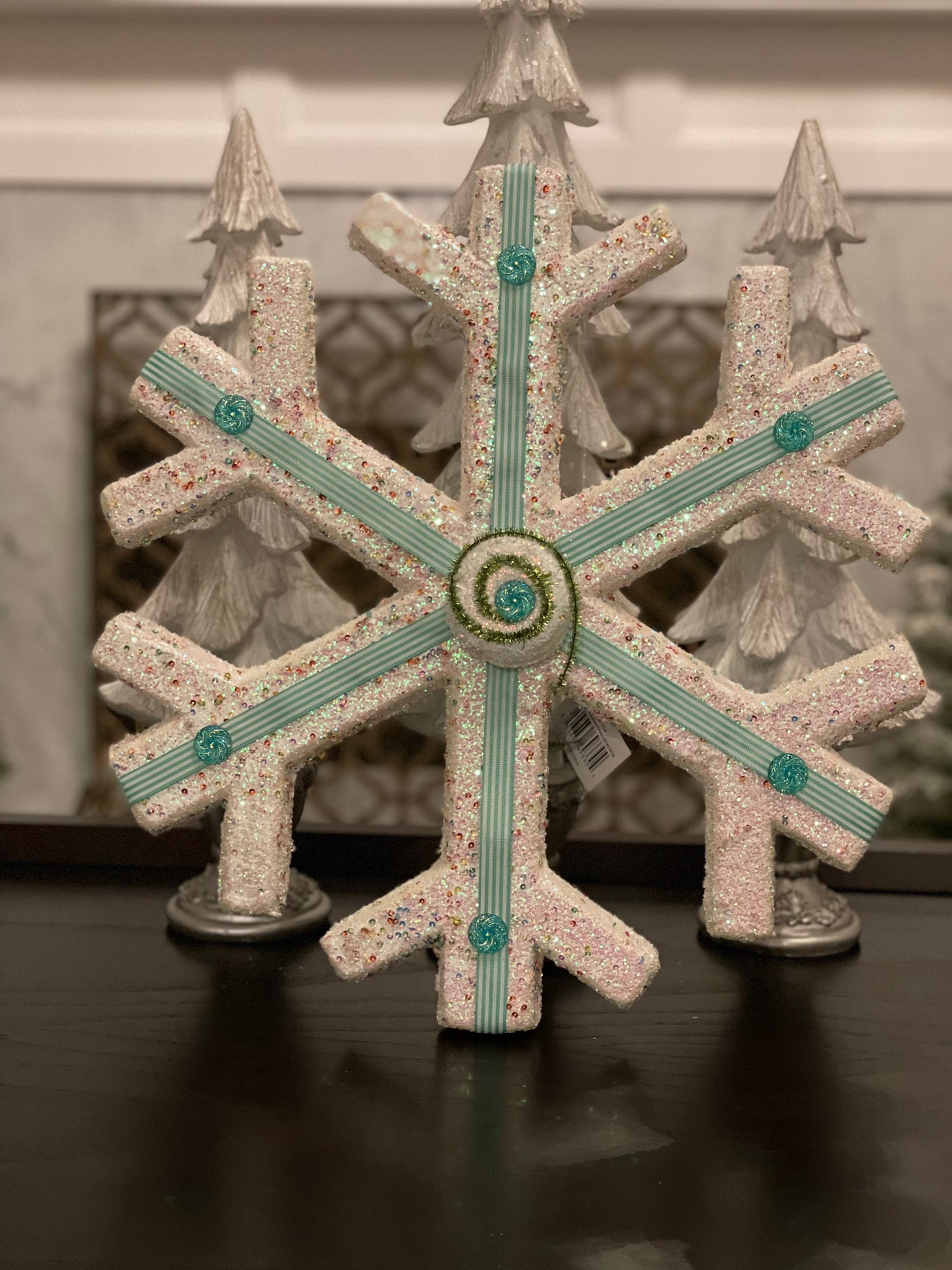 18” Candy sprinkles snowflake ornament.