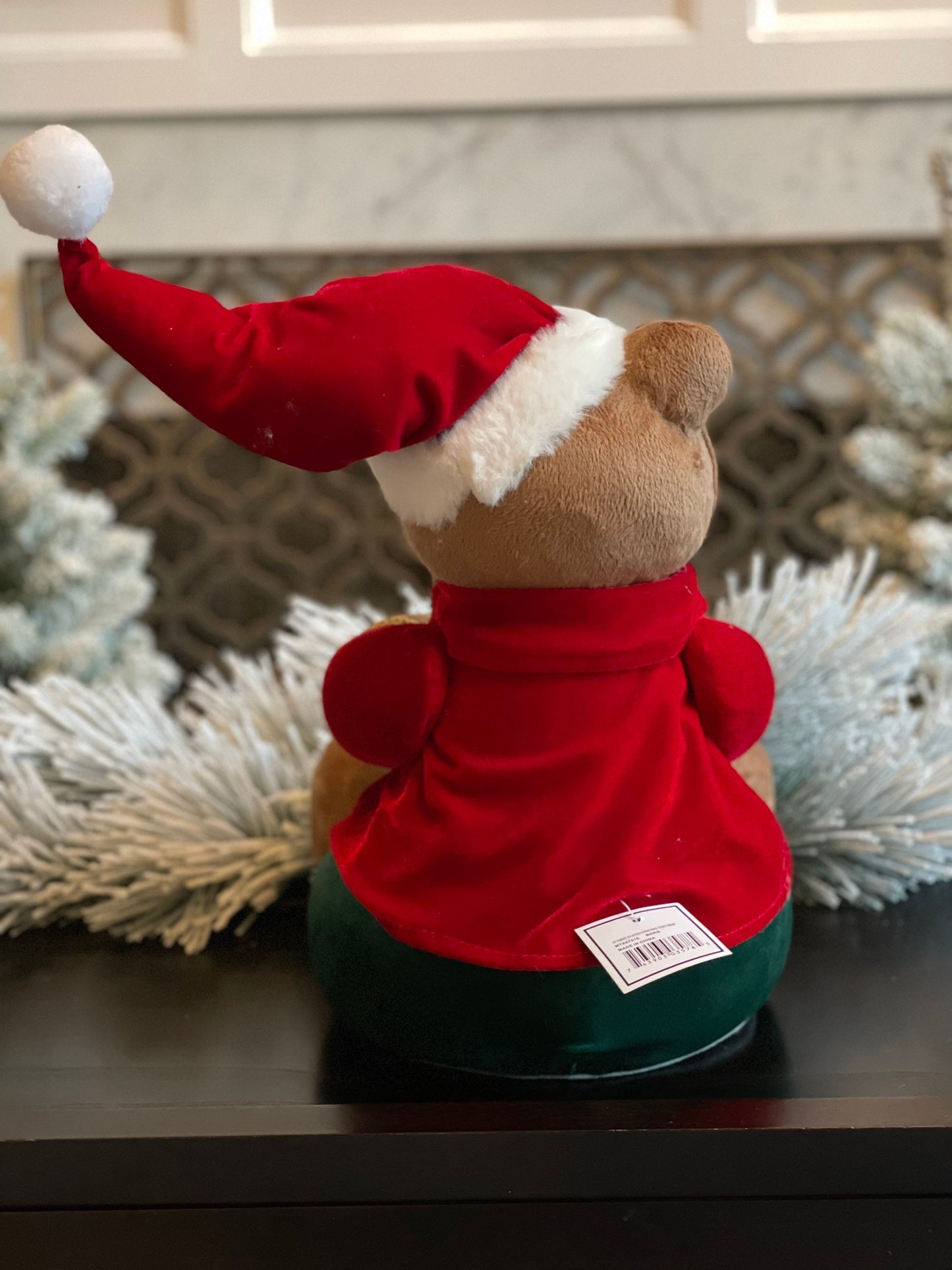 14" fabric stuffed christmas teddy bear