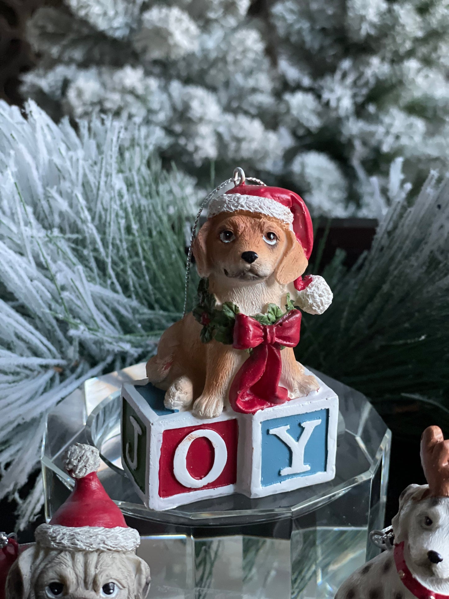 3.5” christmas dog ornament. Assortment of 3.