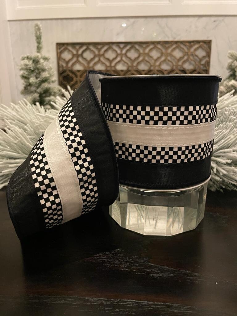 4x10 yards pixie checks black and white.
