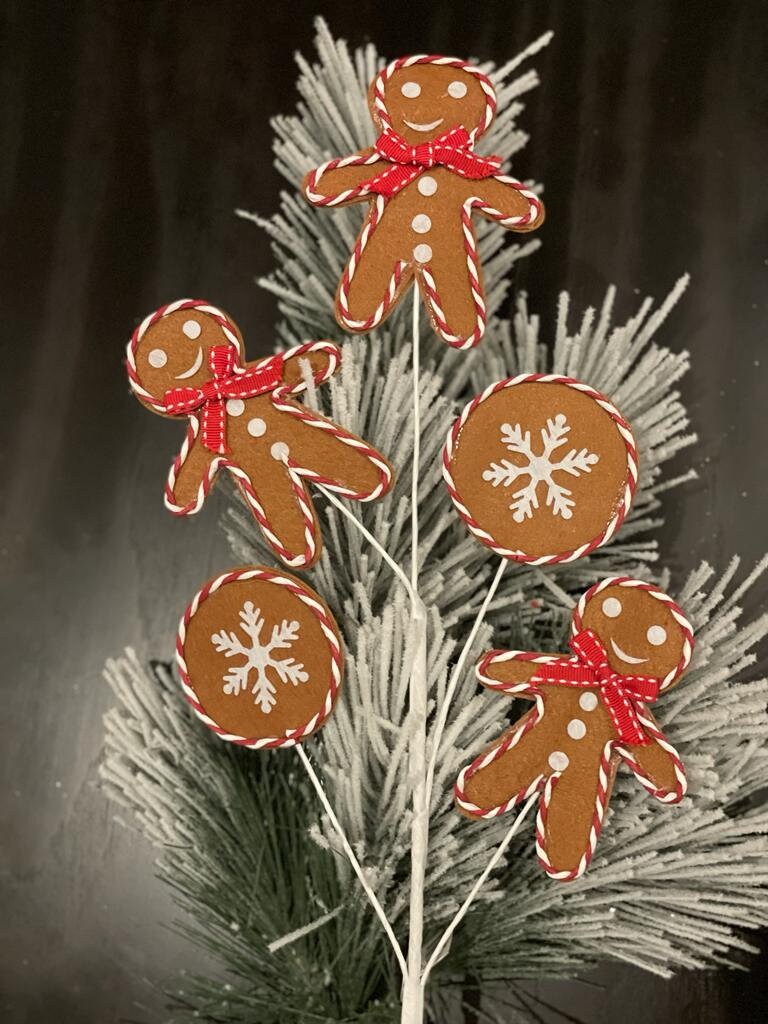 27" Gingerbread spray