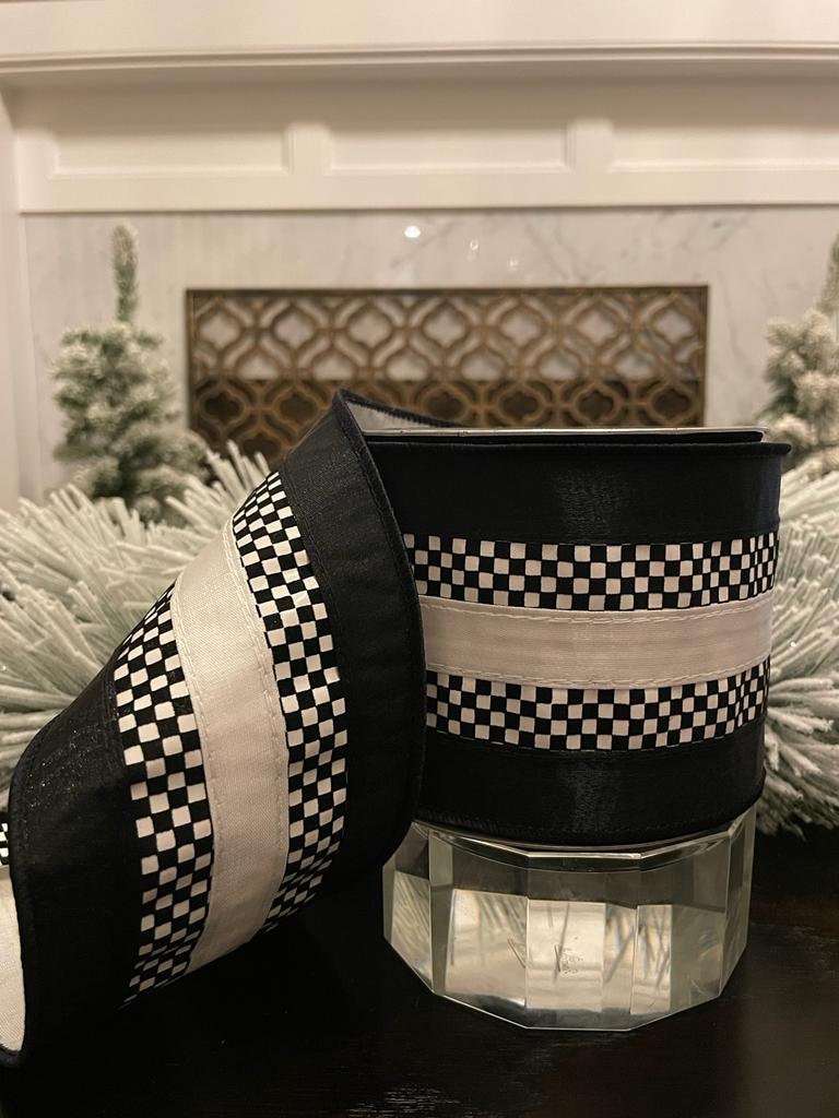 4x10 yards pixie checks black and white.