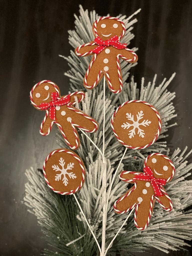 27" Gingerbread spray