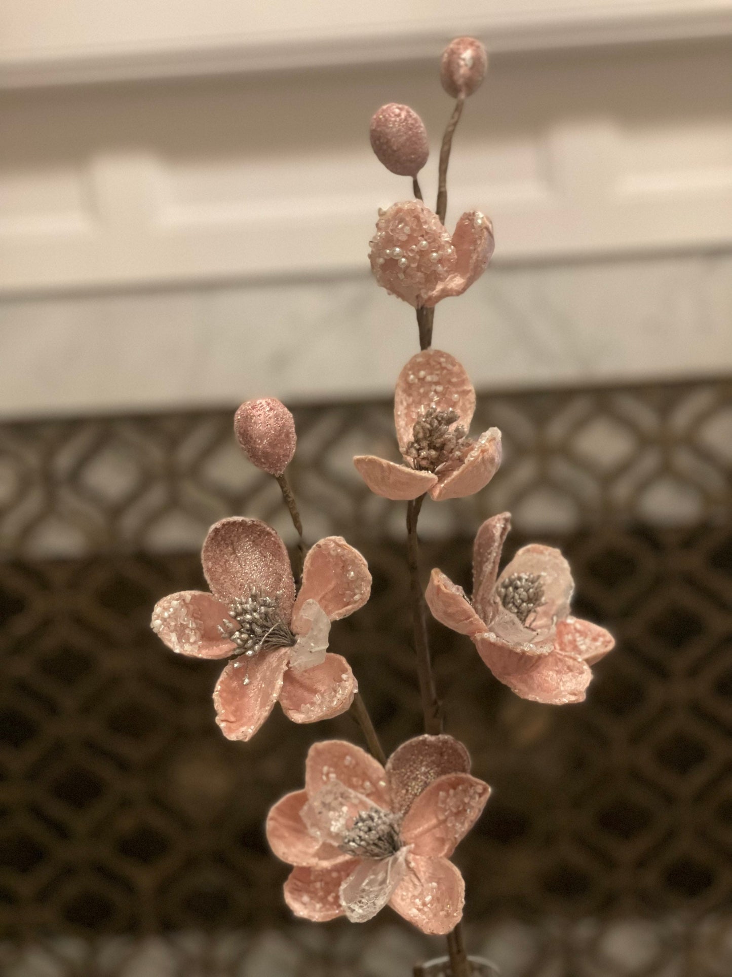 32” Spray magnolia blossom blush pink.