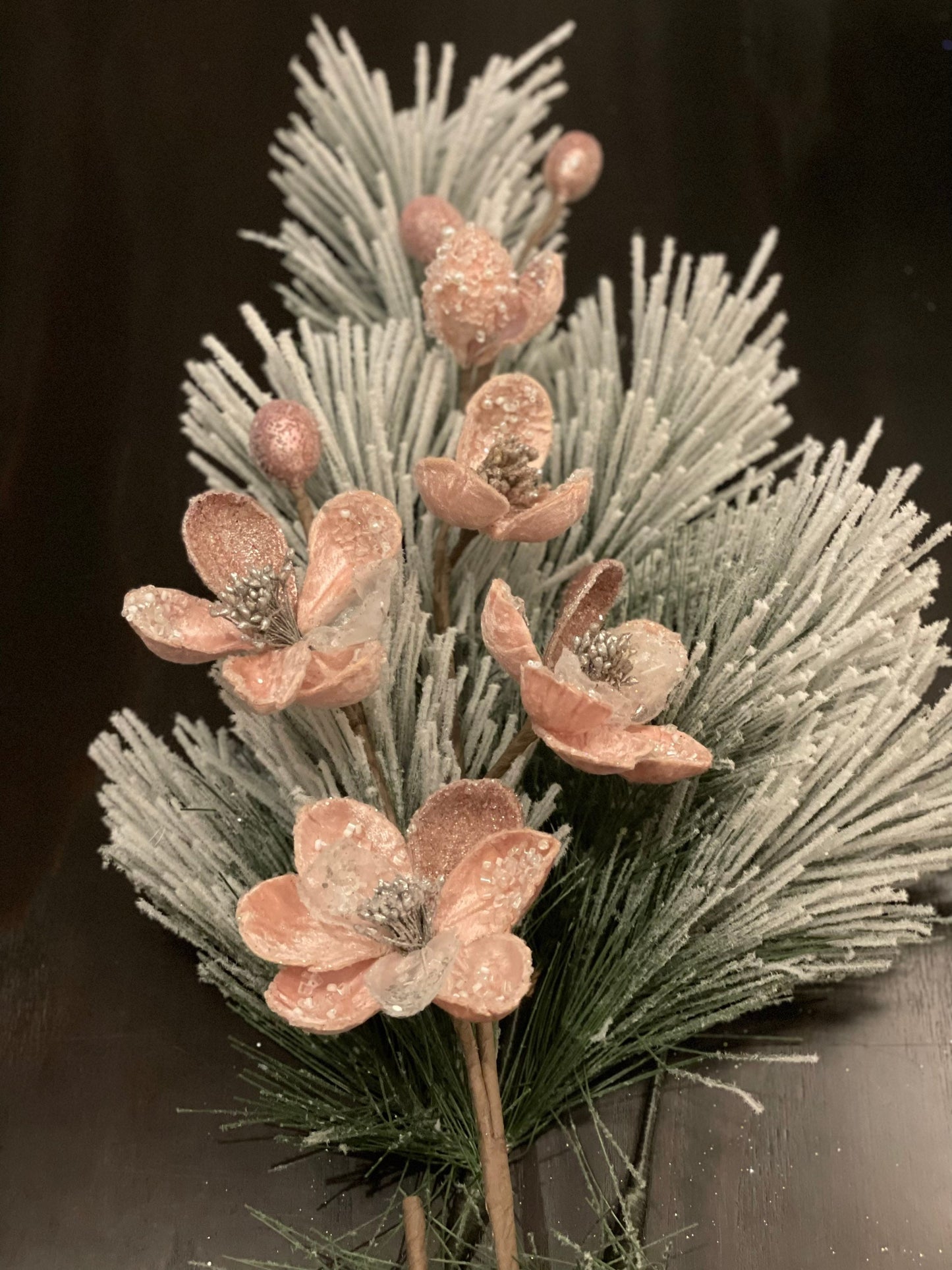 32” Spray magnolia blossom blush pink.