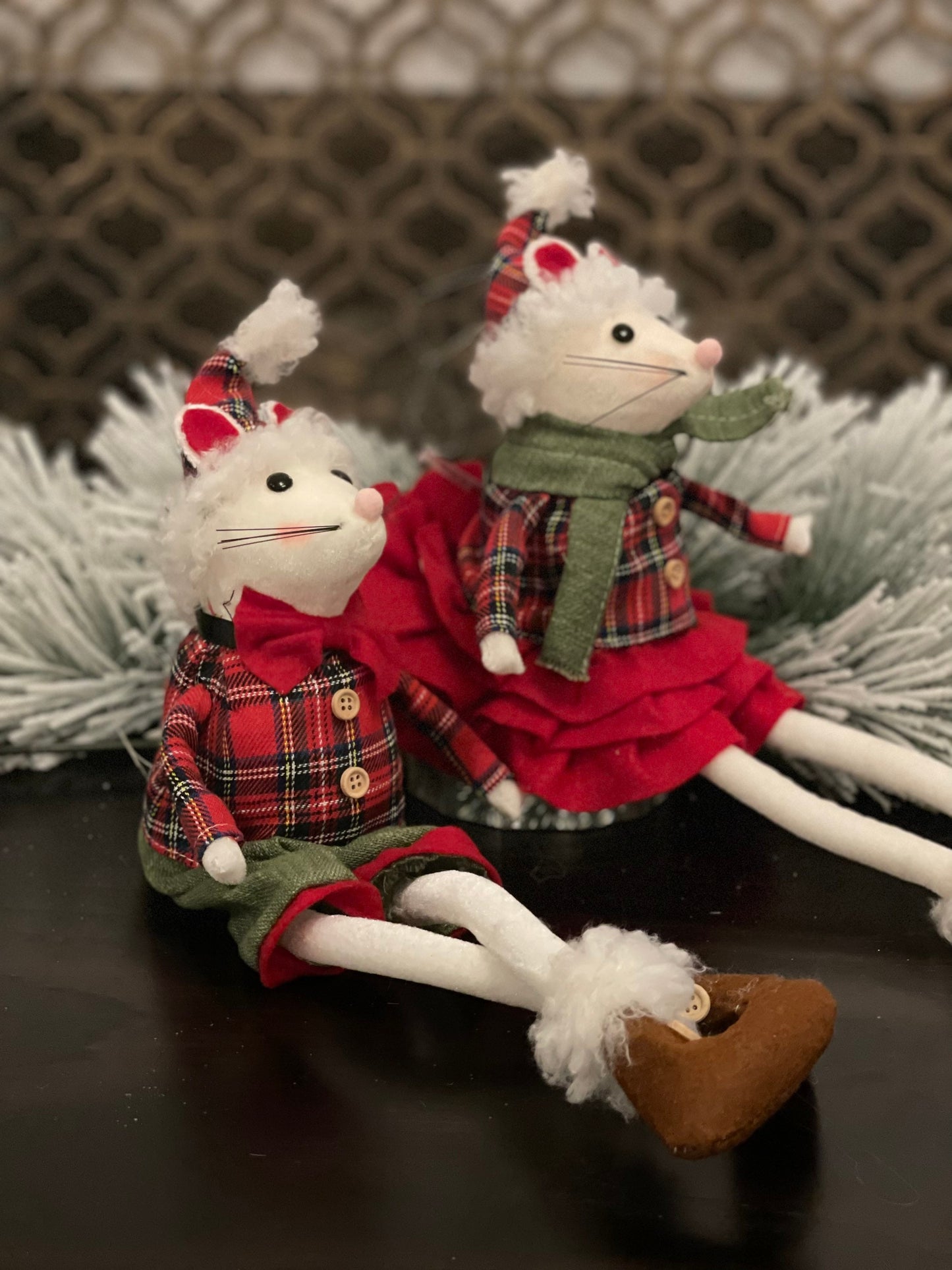 17.75" Mouse girl and boy. Set of 2.