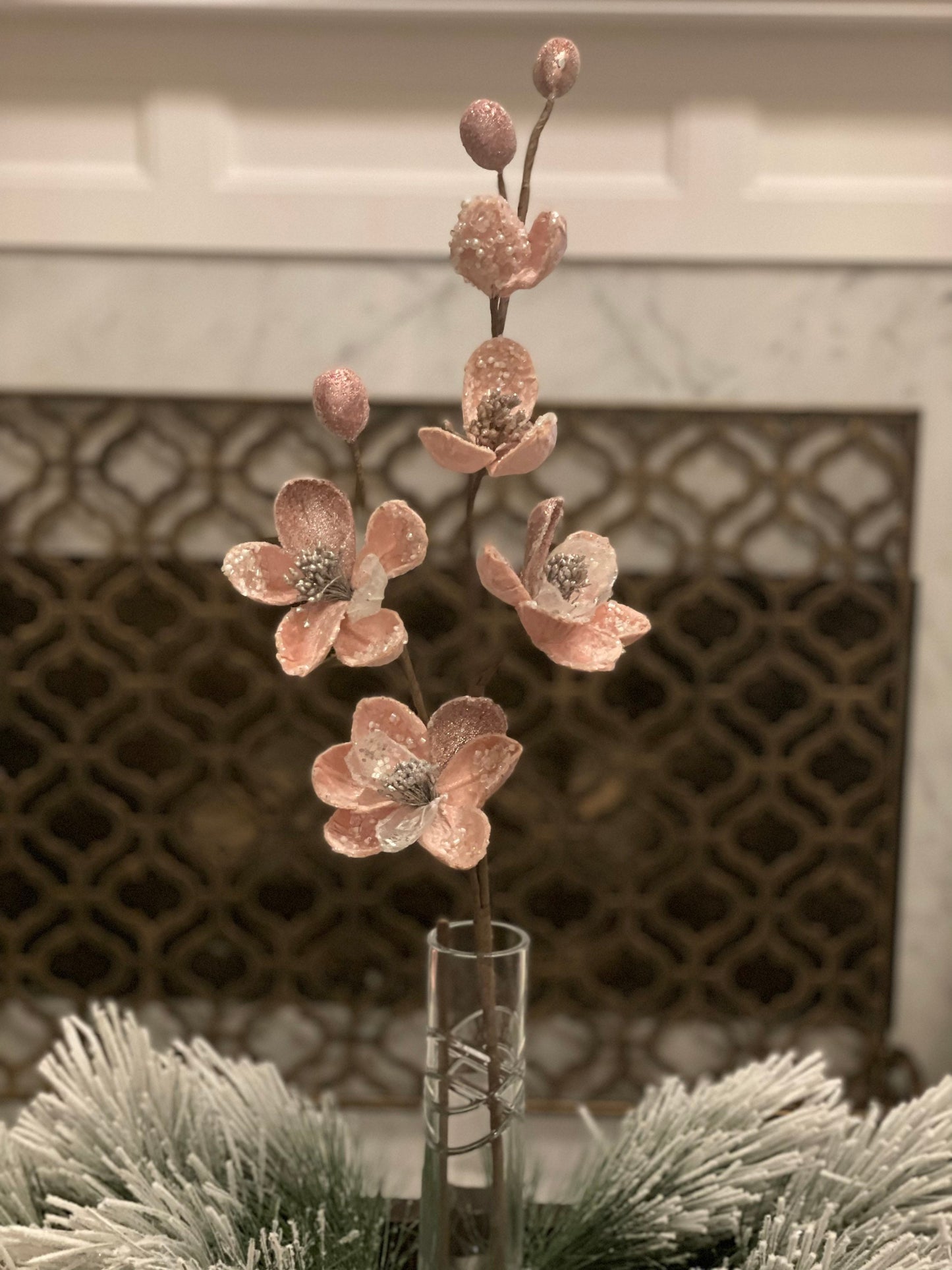 32” Spray magnolia blossom blush pink.