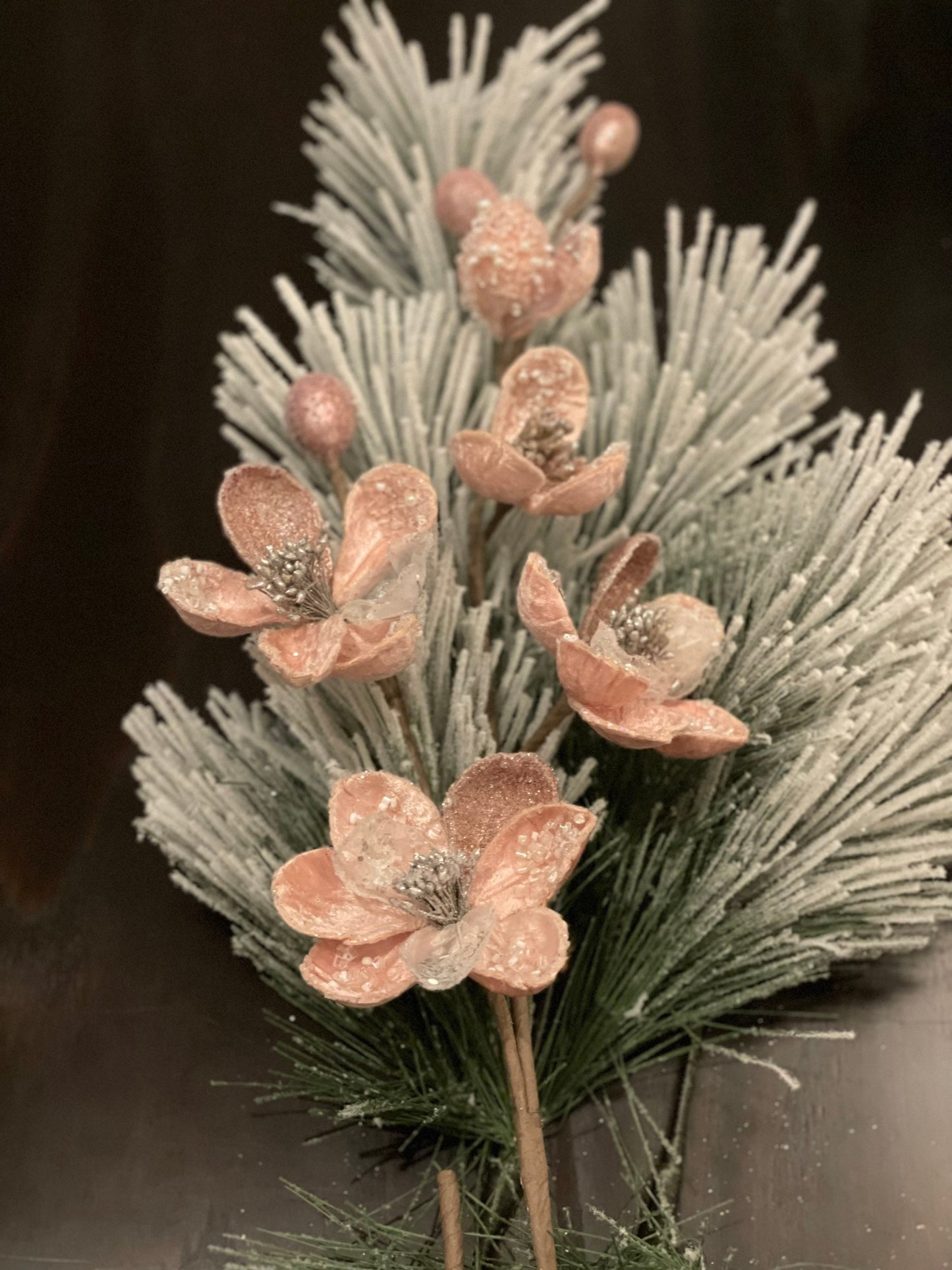 32” Spray magnolia blossom blush pink.