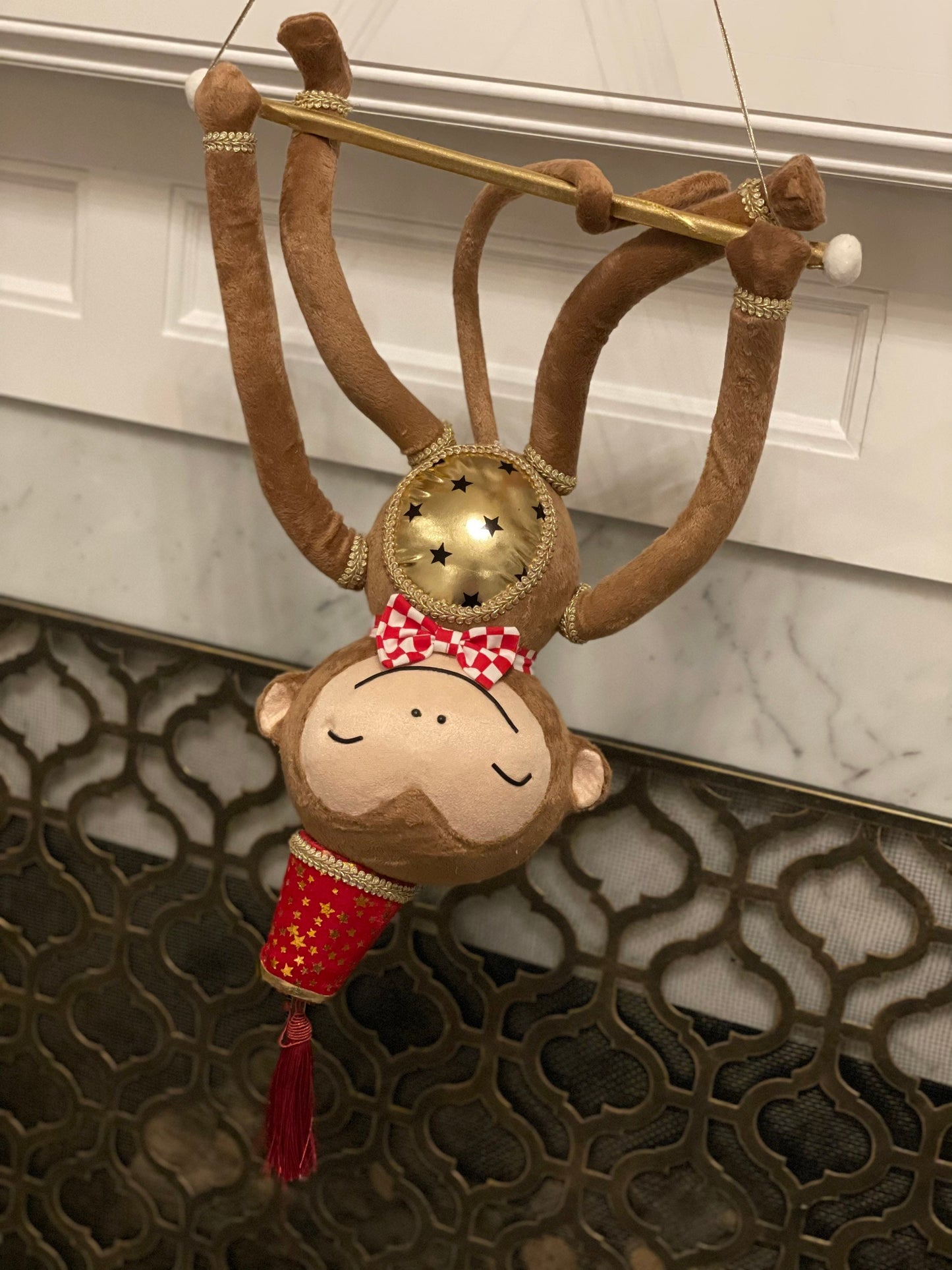 24"x13"Monkey upsidedown ornament