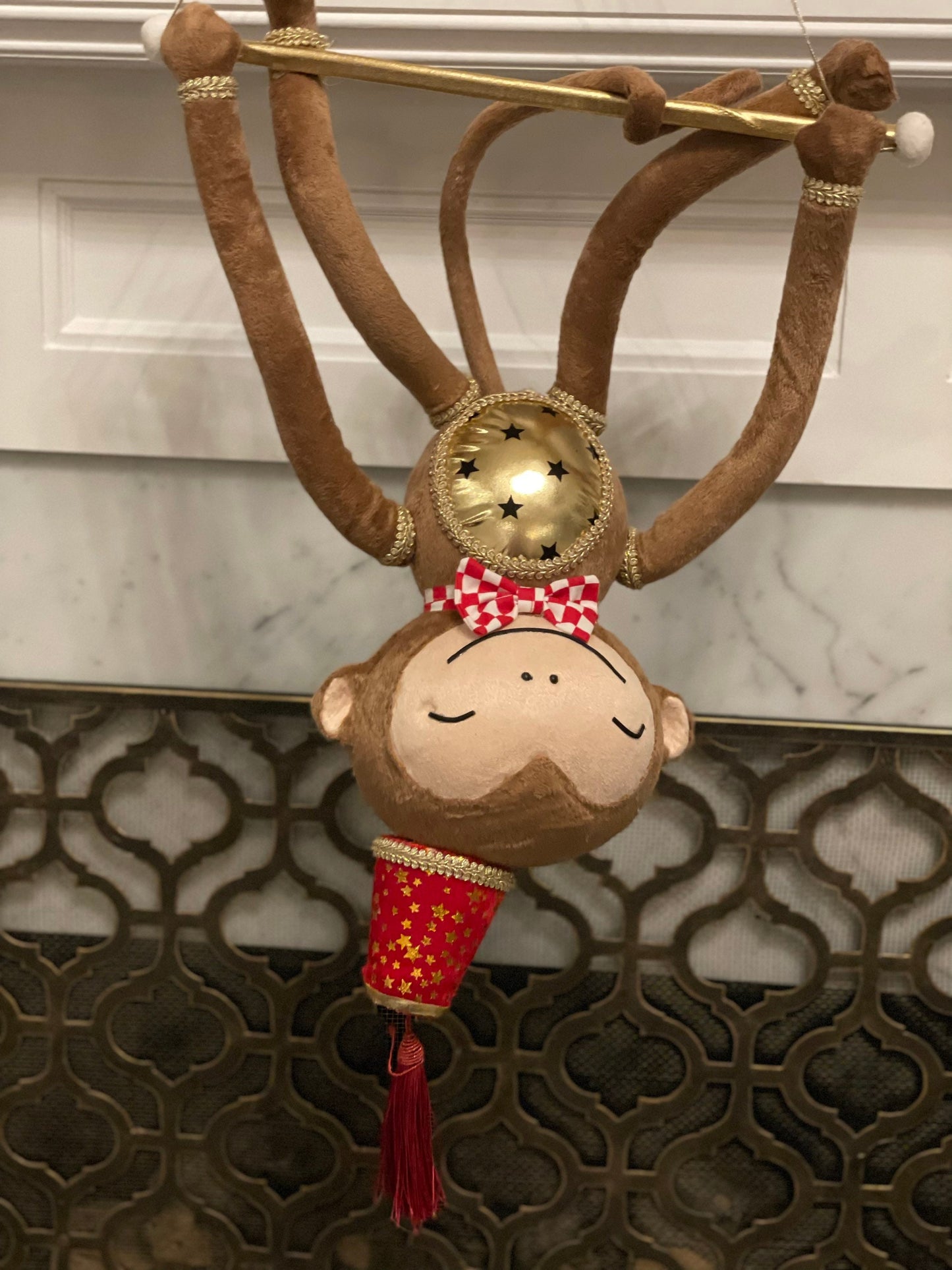 24"x13"Monkey upsidedown ornament