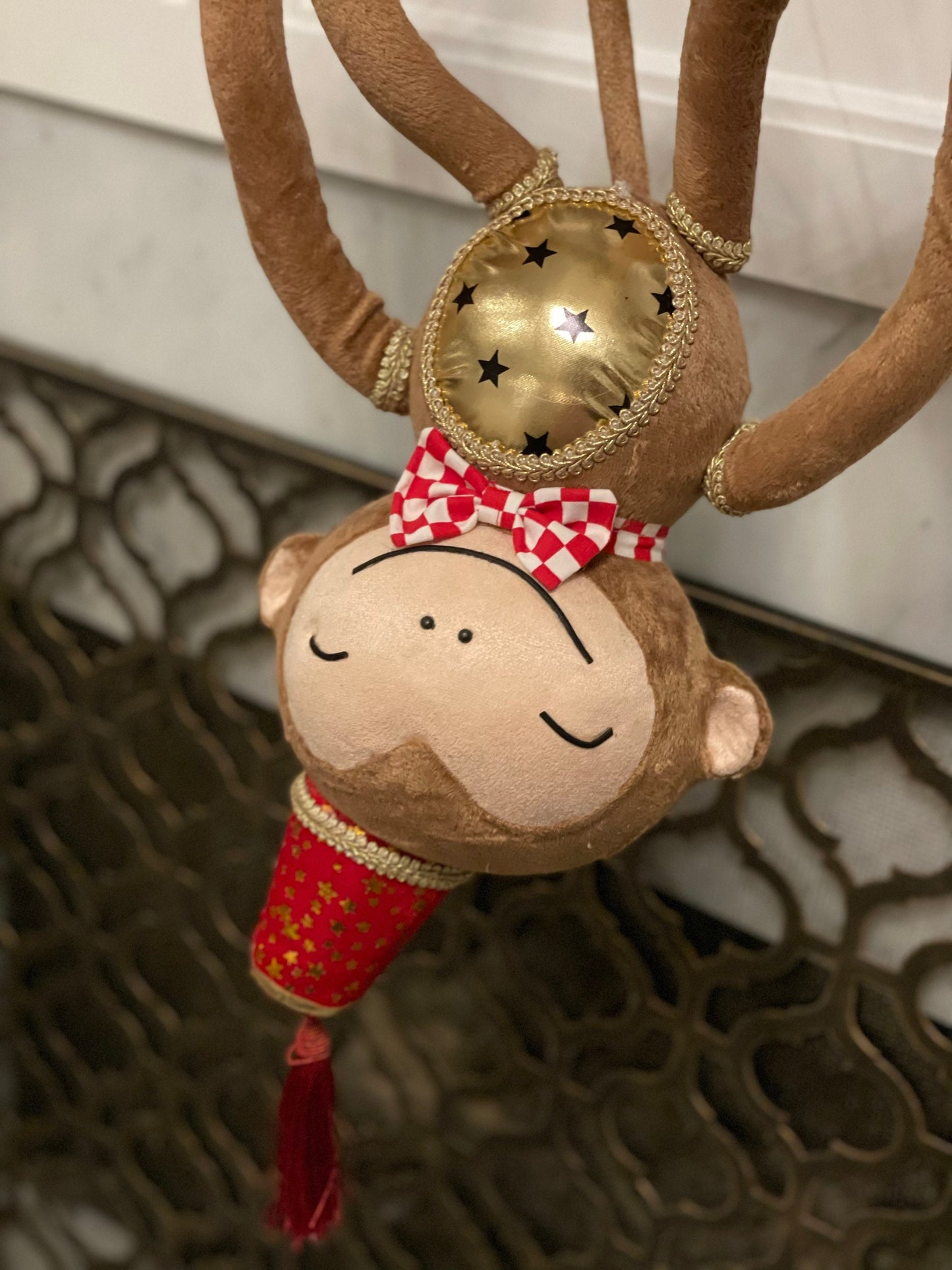 24"x13"Monkey upsidedown ornament