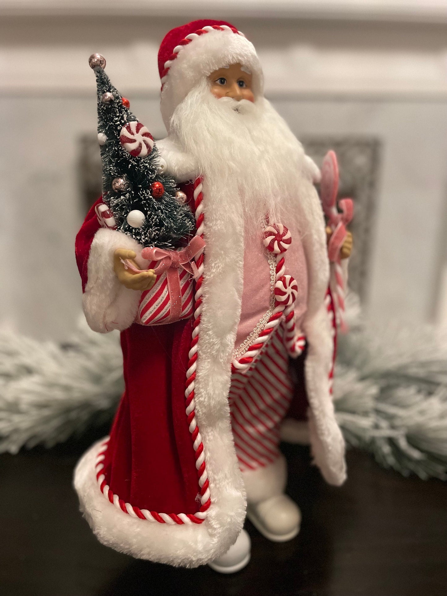 18" Peppermint Swirl Santa.