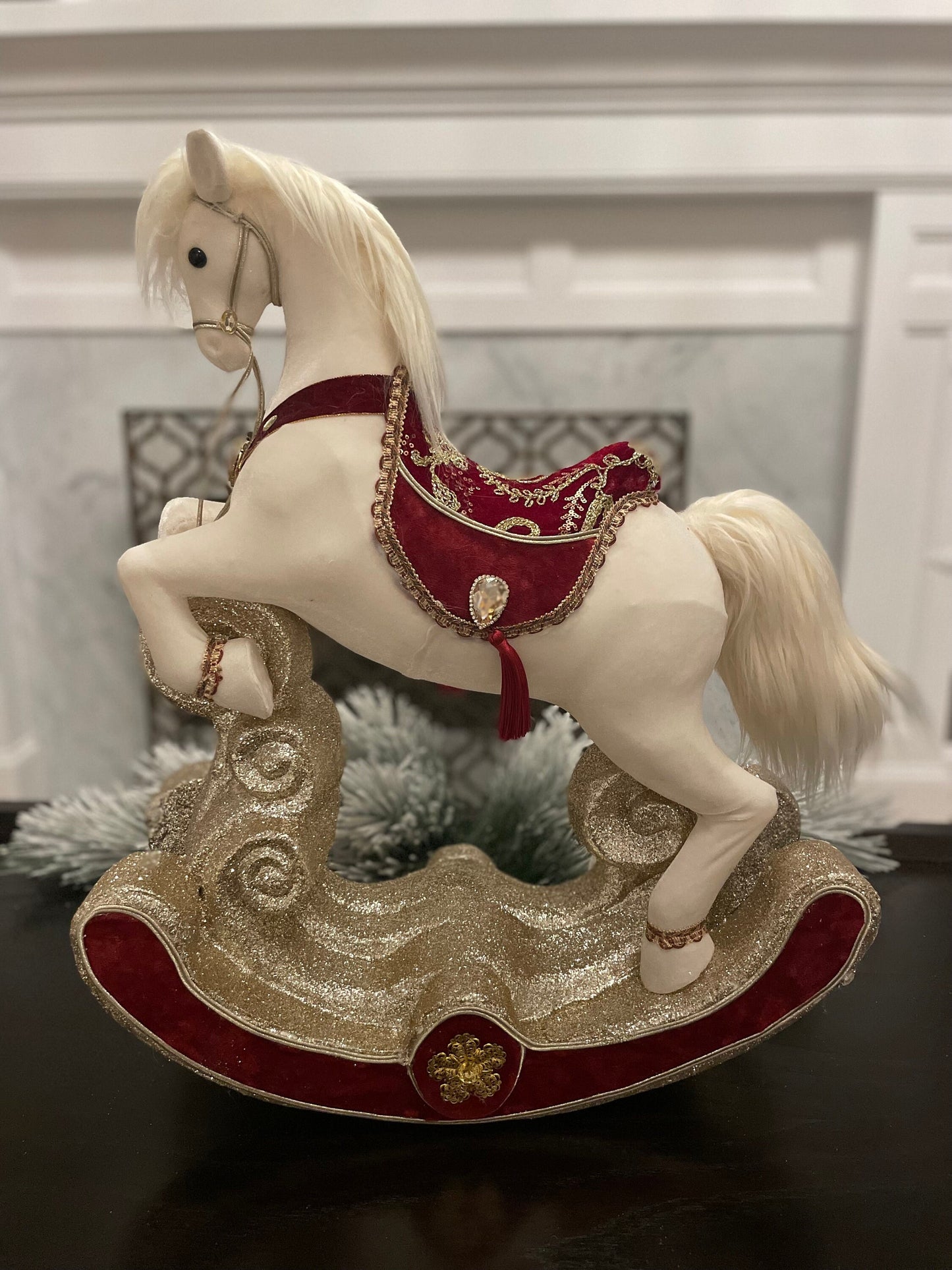 24”Hx 20” L. Jeweled Rocking horse. Mark Roberts.