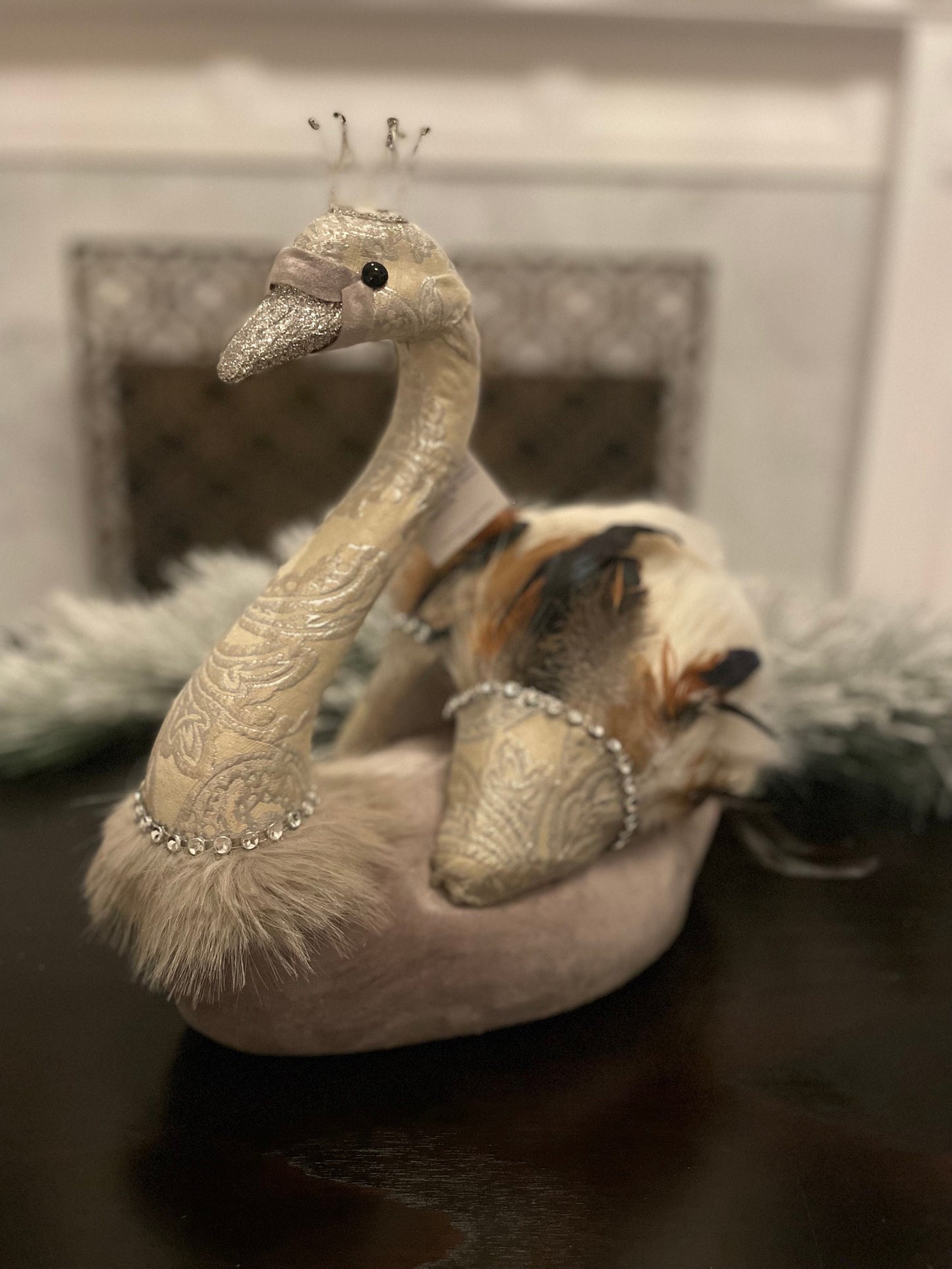 14"H x 14”L. Swan natural beauty. Mark Roberts.