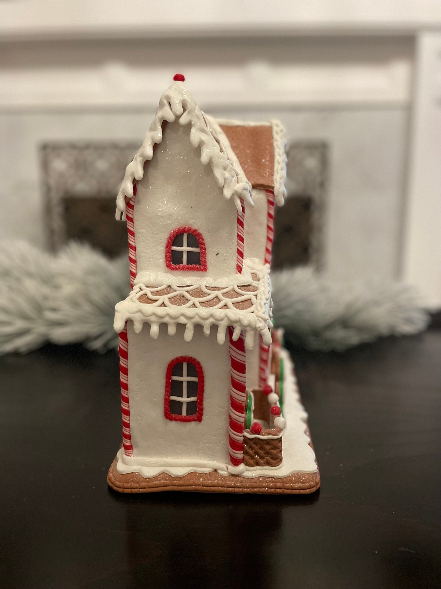 14" Lighted gingerbread house.
