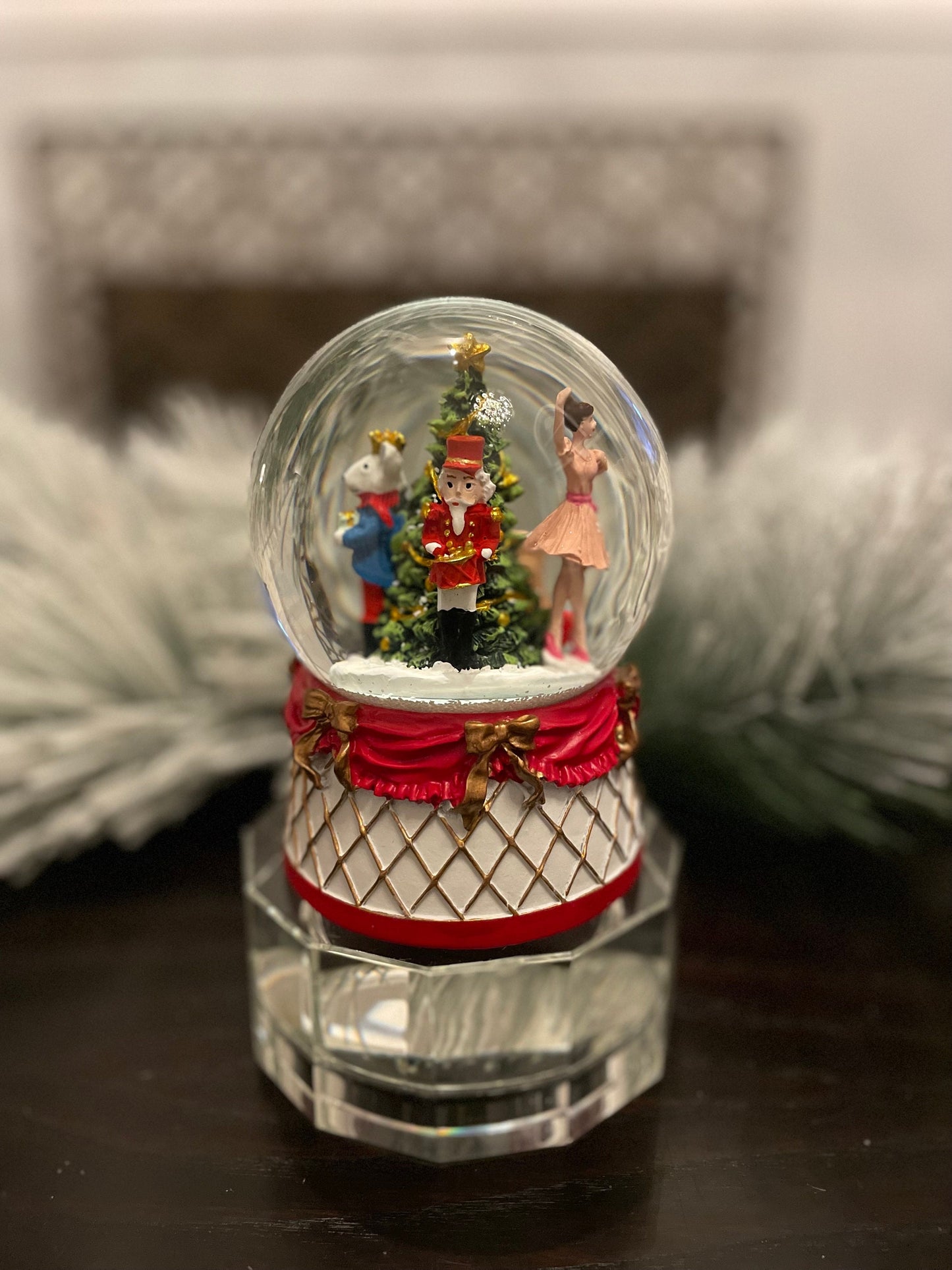 6"H Nutcracker water globe.