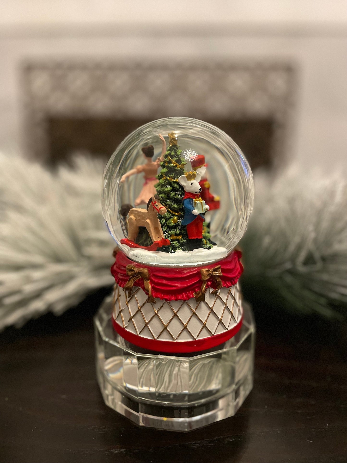 6"H Nutcracker water globe.