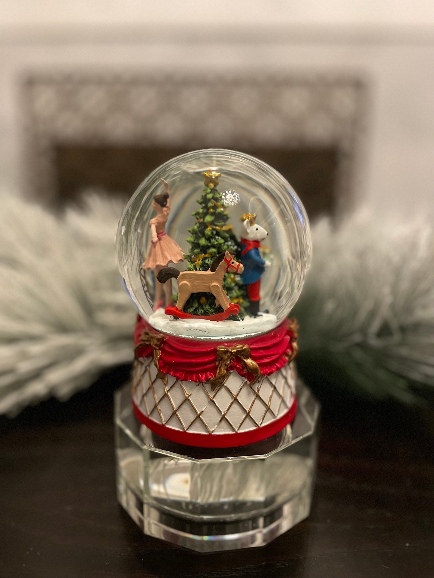 6"H Nutcracker water globe.