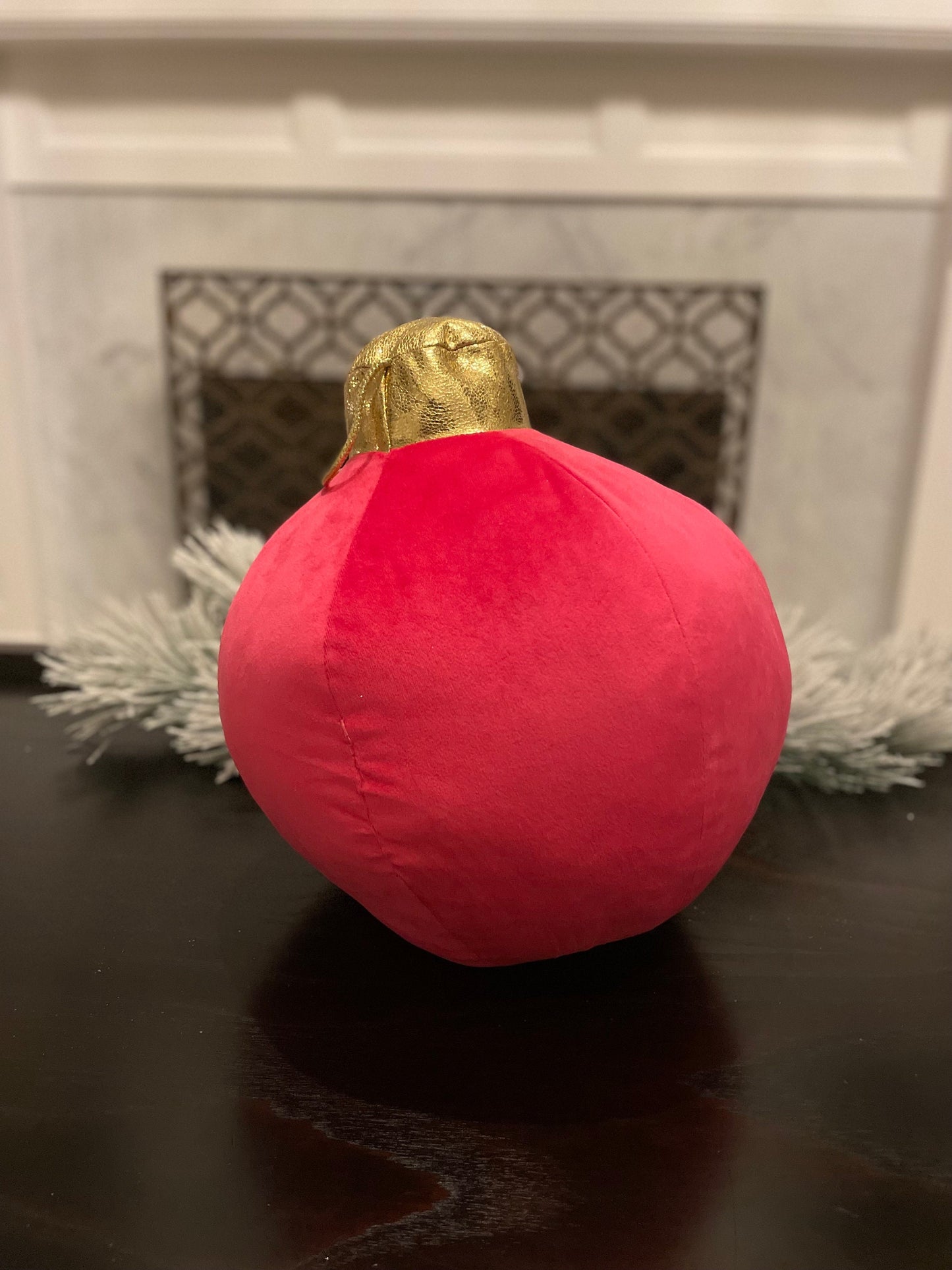 15” H x 10” W pink tabletop ornament/ under the tree ornament.