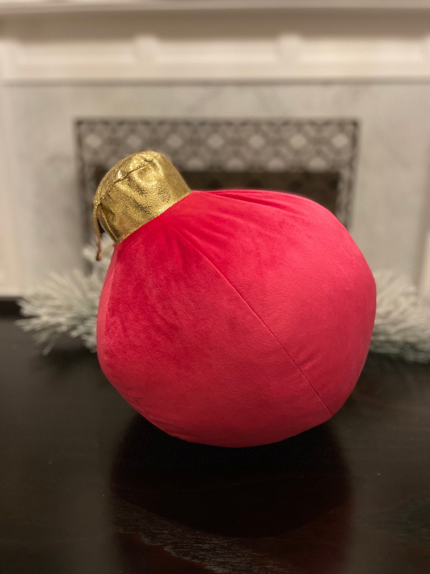 15” H x 10” W pink tabletop ornament/ under the tree ornament.