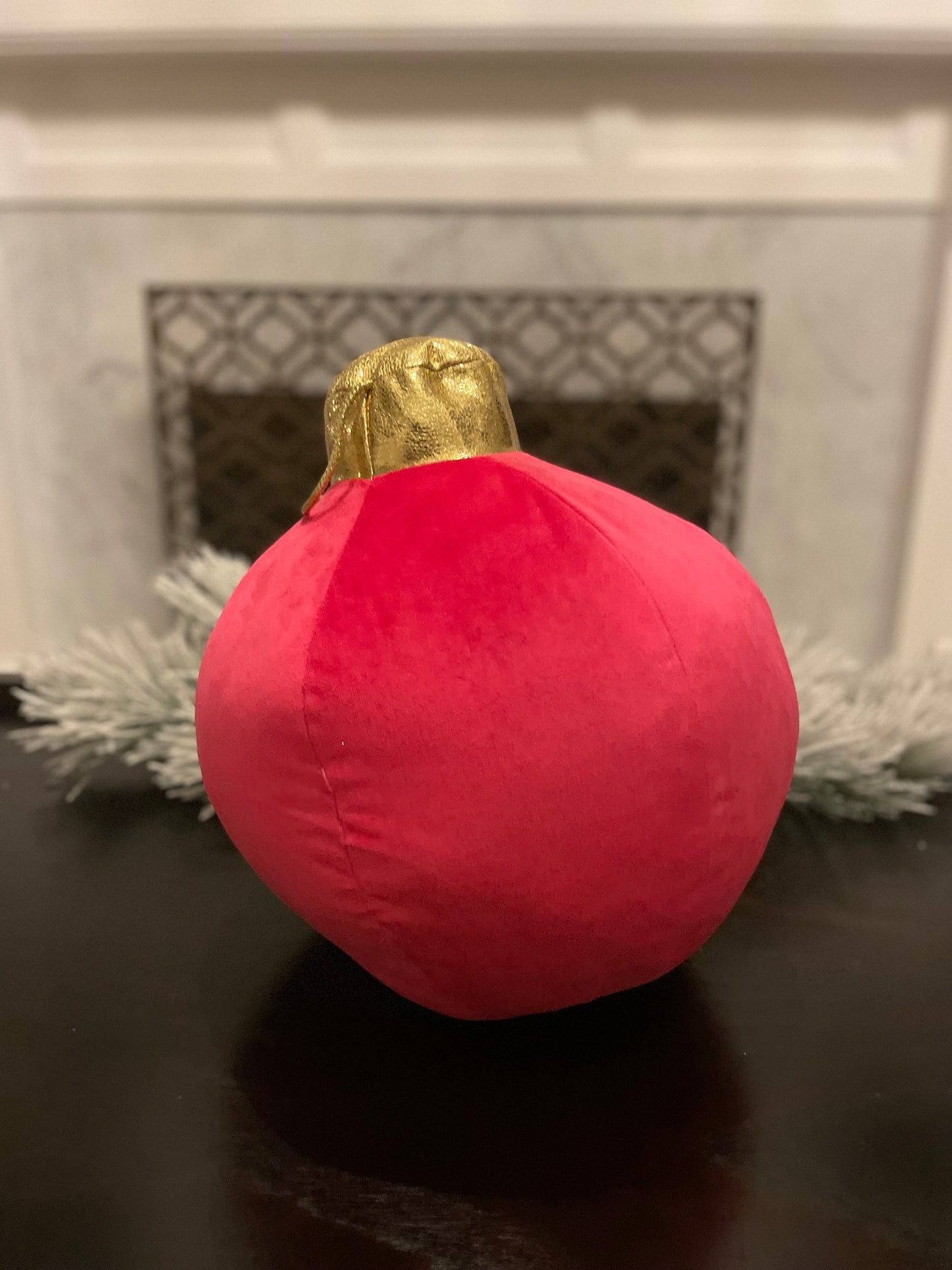15” H x 10” W pink tabletop ornament/ under the tree ornament.