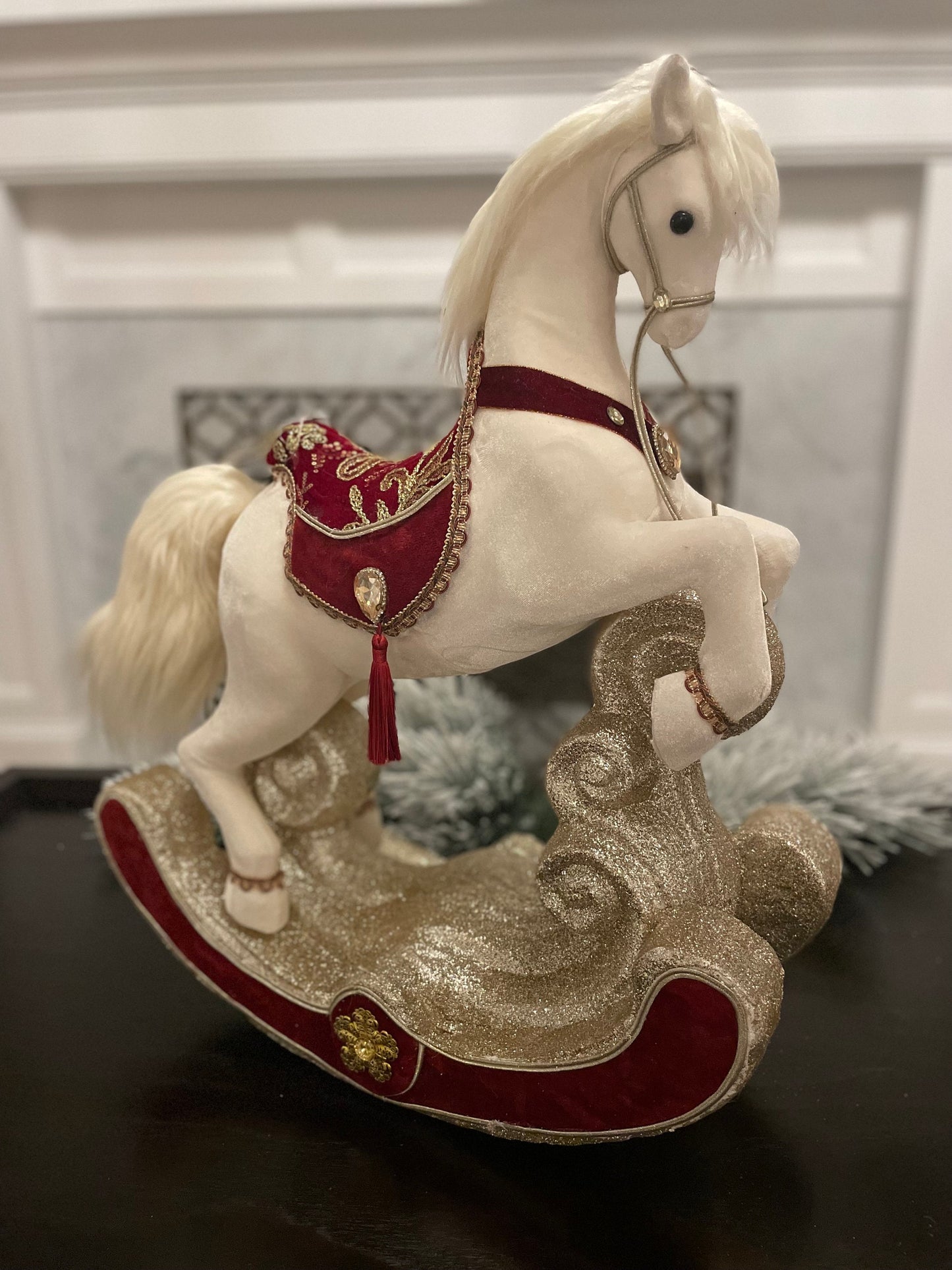 24”Hx 20” L. Jeweled Rocking horse. Mark Roberts.