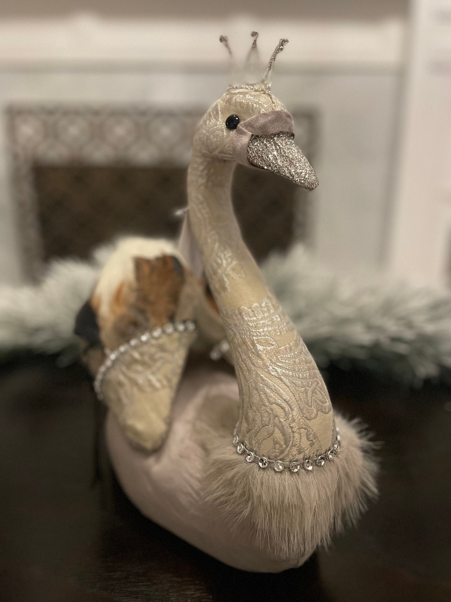 14"H x 14”L. Swan natural beauty. Mark Roberts.