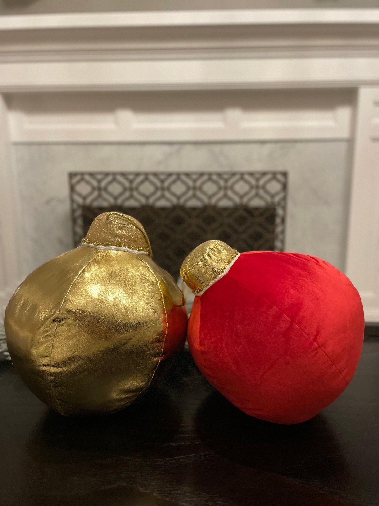 15” H x 10” W gold tabletop ornament/ under the tree ornament.
