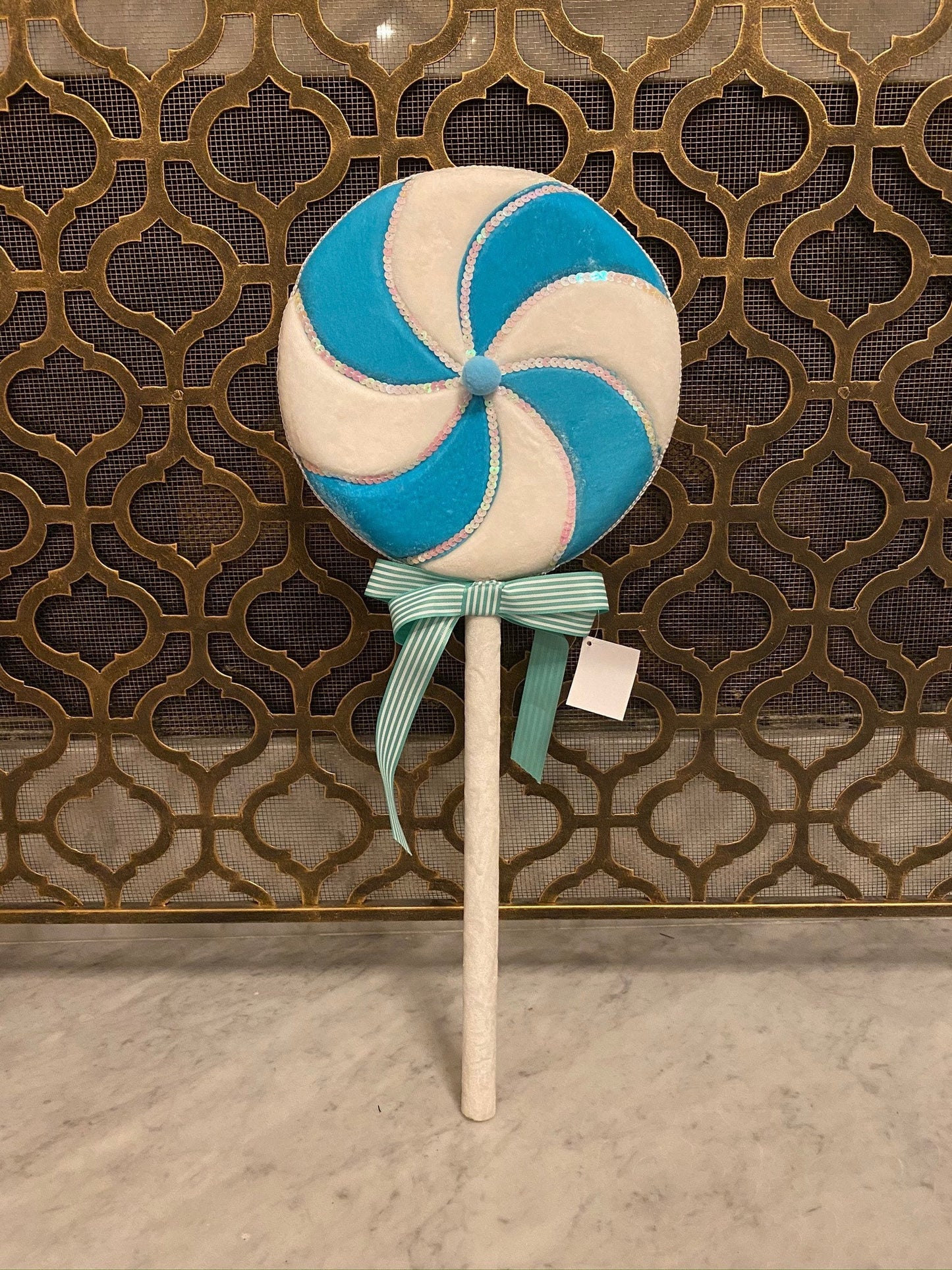 Turquoise or red lollipop 26 tall and 10” diameter*