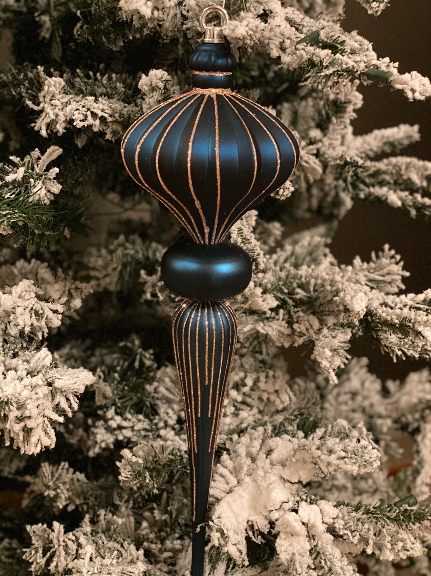 21” finial blue and gold