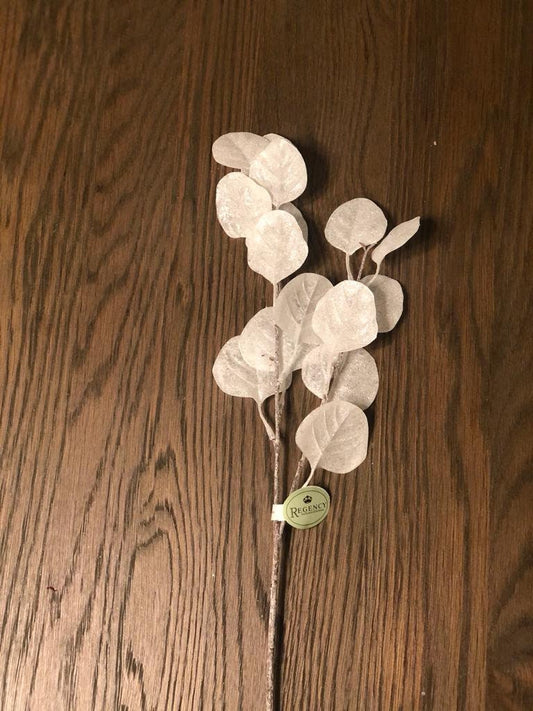 27" frost/clear silver dollar eucalyptus