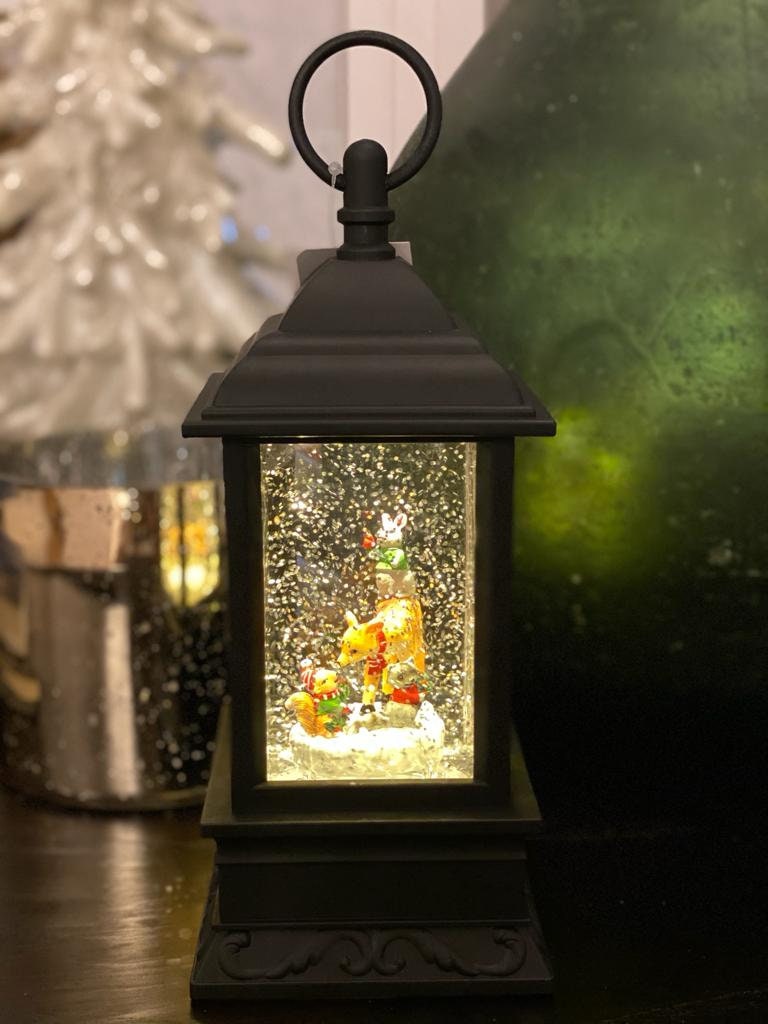 9.5" forest friends lighted water lantern*