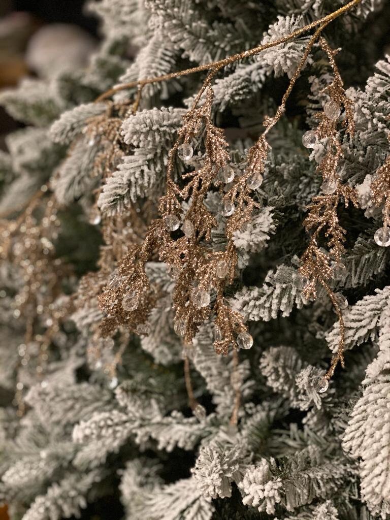 48" glittered ice garland