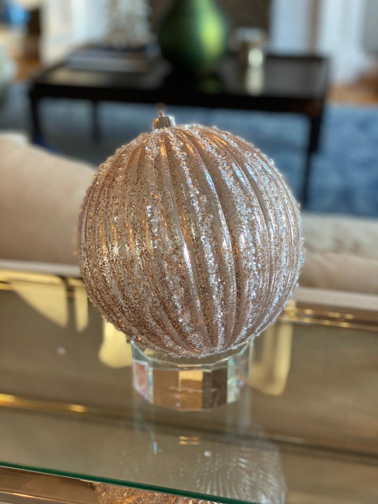 120mm vp seqn mercury ball ornament set of 2  blush box