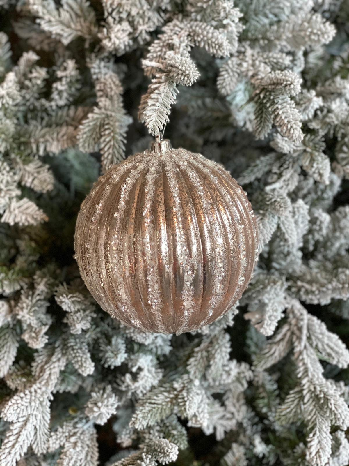 120mm vp seqn mercury ball ornament set of 2  blush box