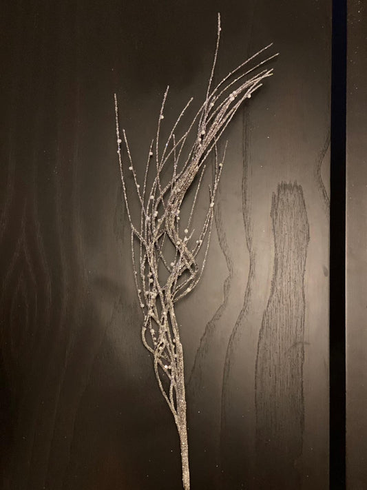 32" frosted curly twig spray natural frost christmas
