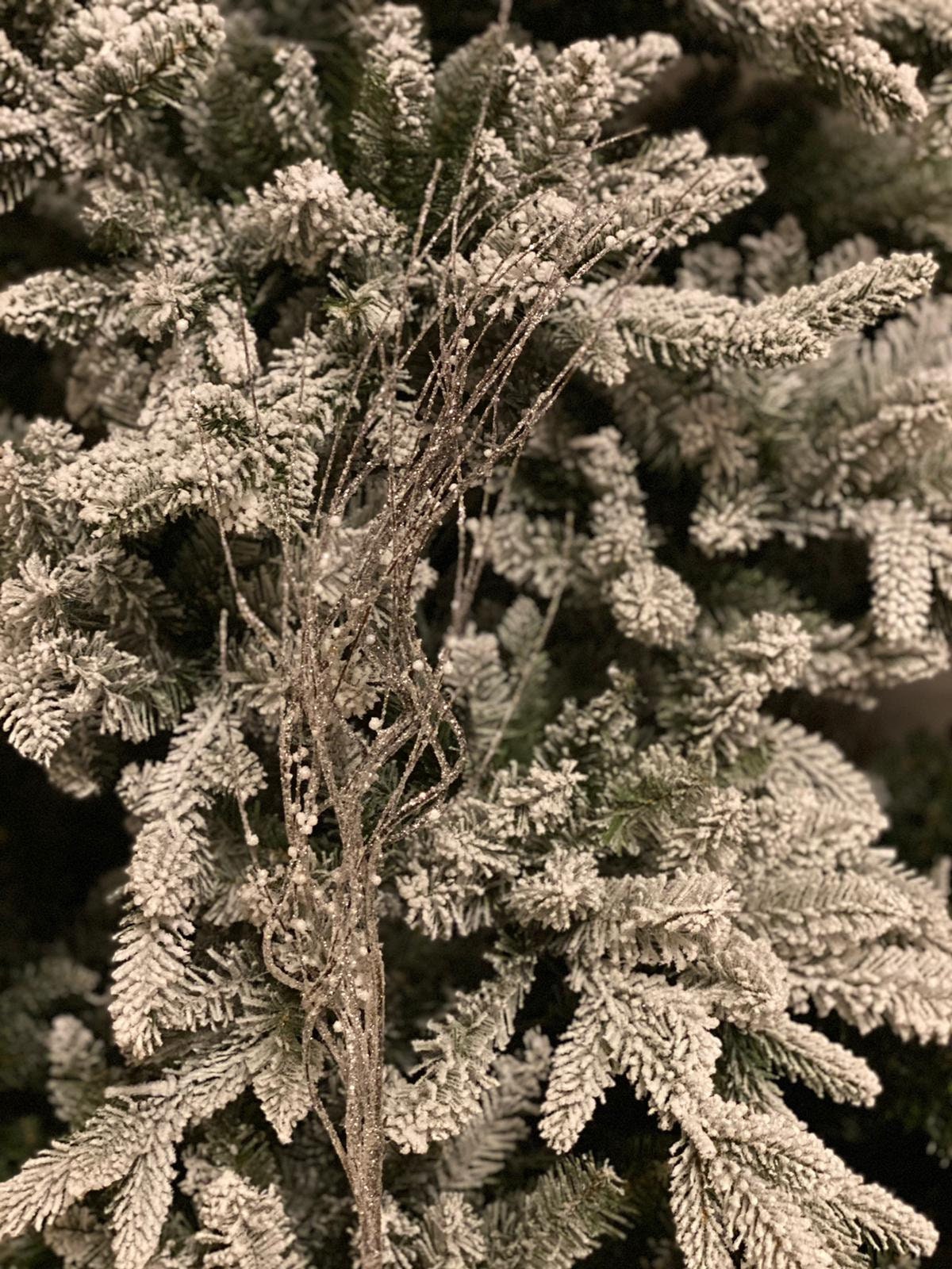 32" frosted curly twig spray natural frost christmas