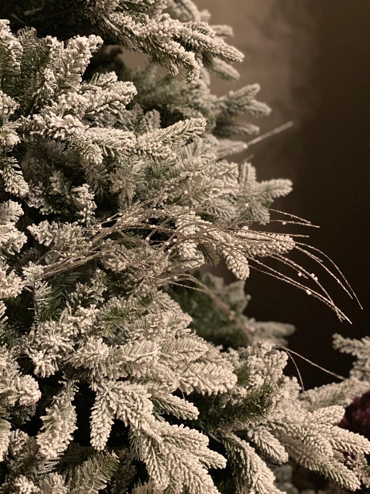 32" frosted curly twig spray natural frost christmas