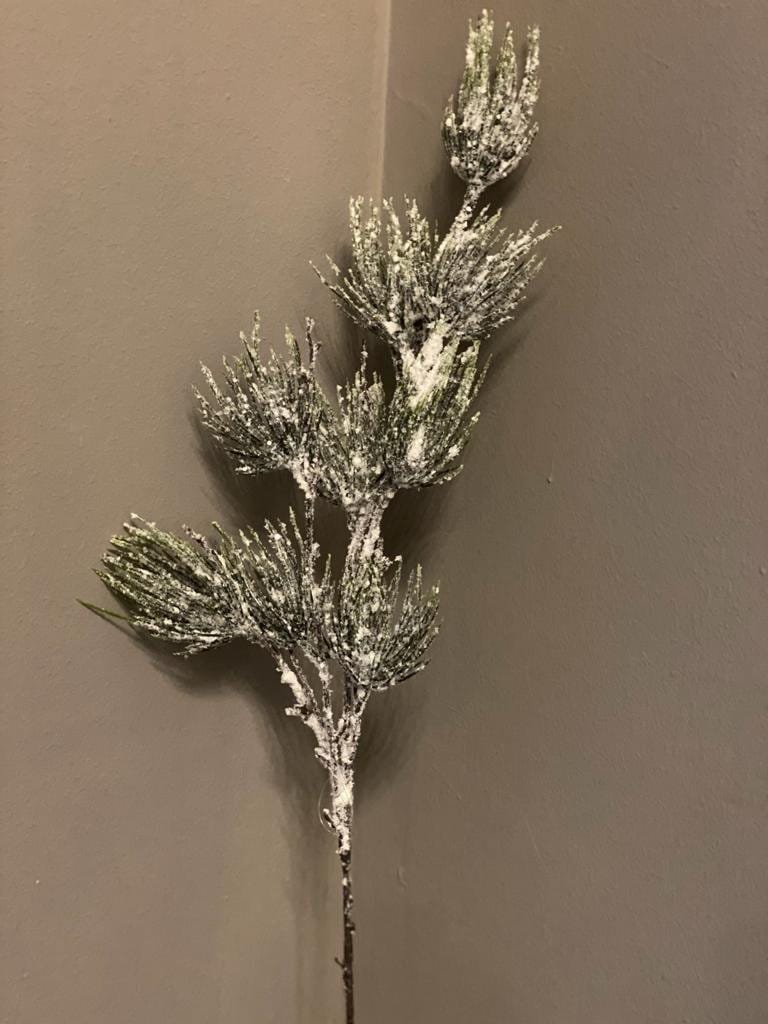 32" frosted cluster pine spray natural frosted