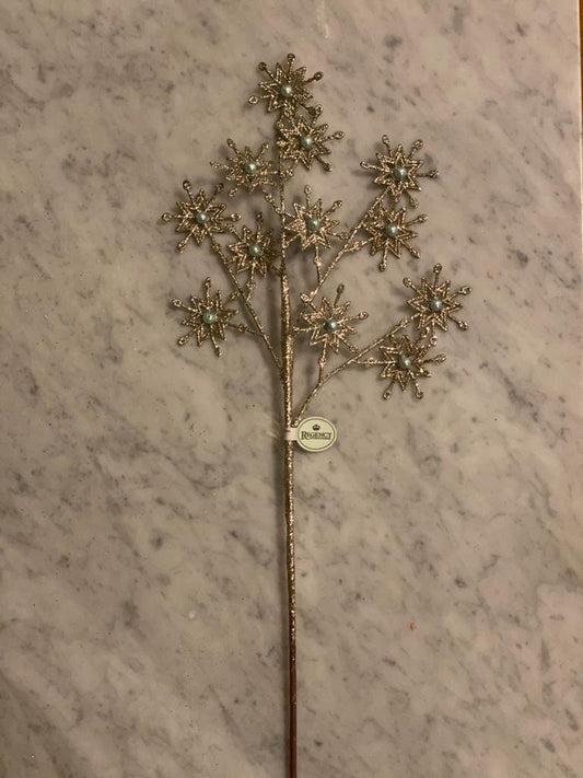 27" glitter pearl star spray