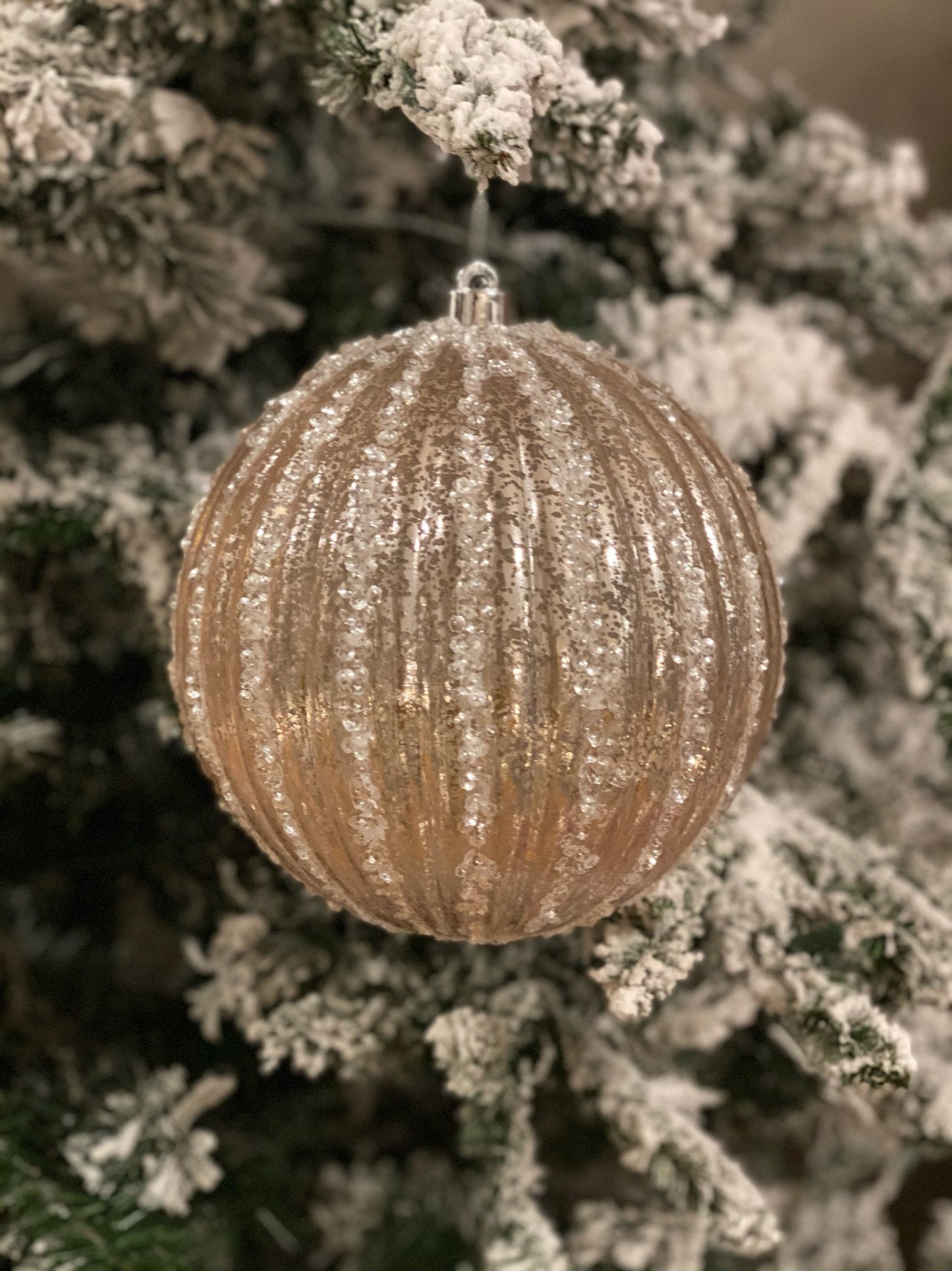 120mm vp seqn mercury ball ornament set of 2  blush box