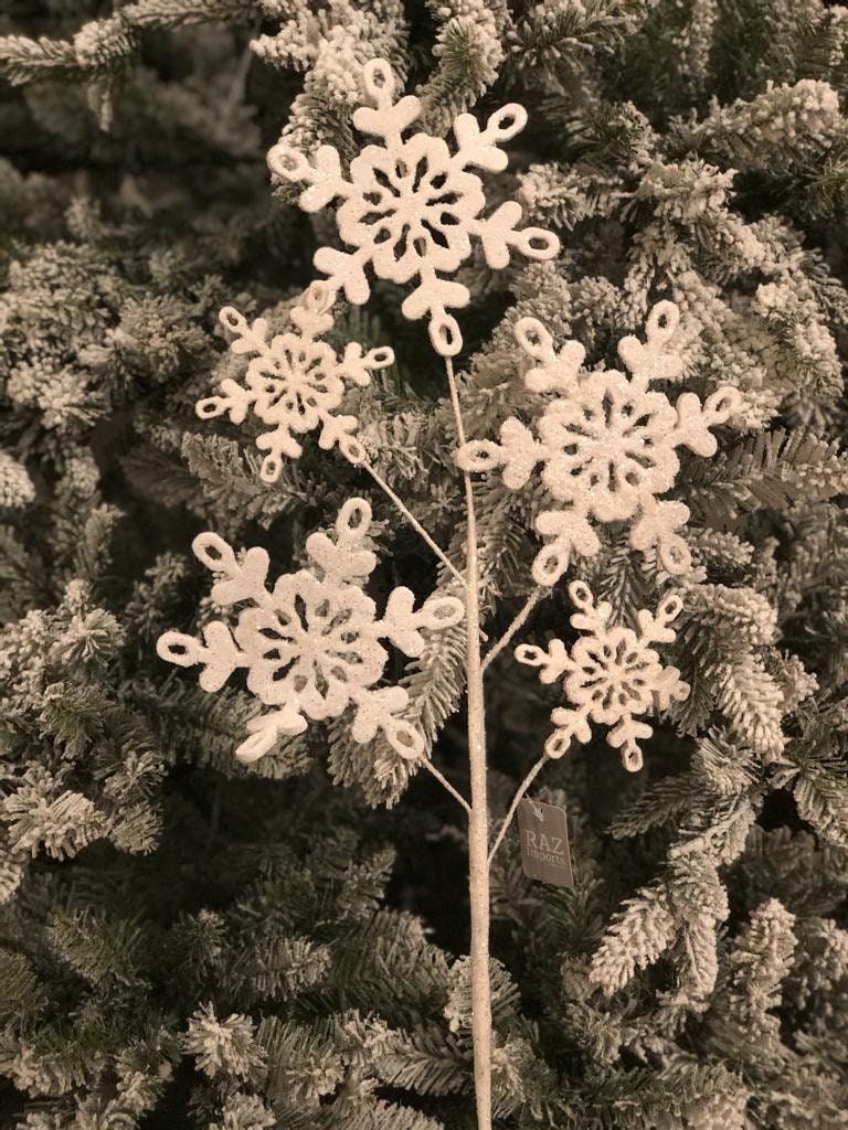 28.25" snowflake spray white*