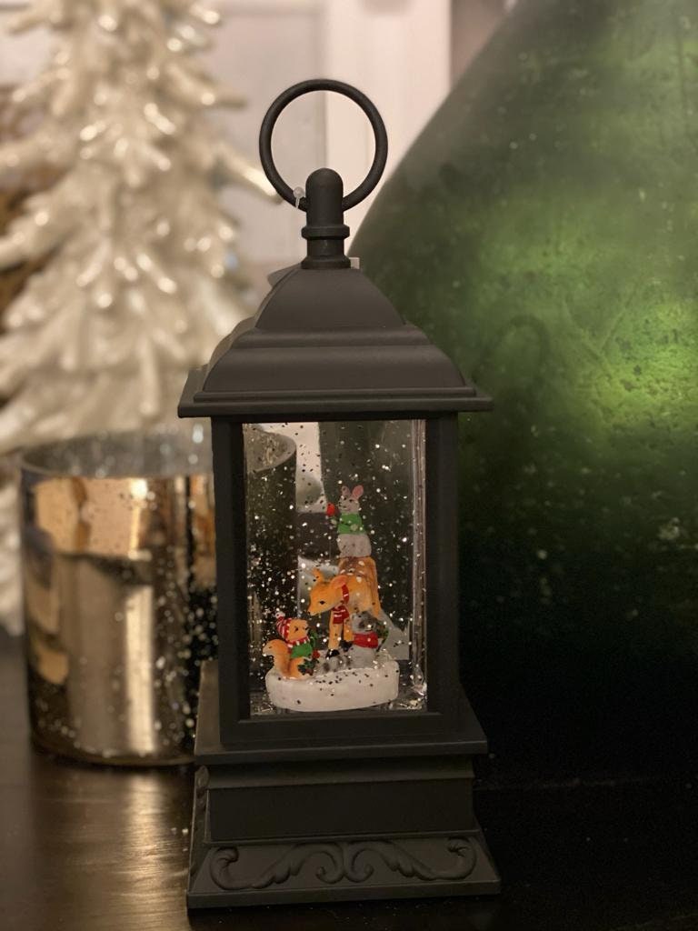 9.5" forest friends lighted water lantern*