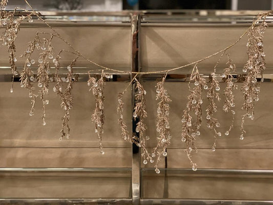 48" glittered ice garland