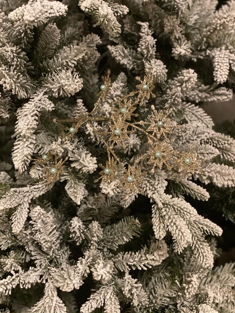27" glitter pearl star spray